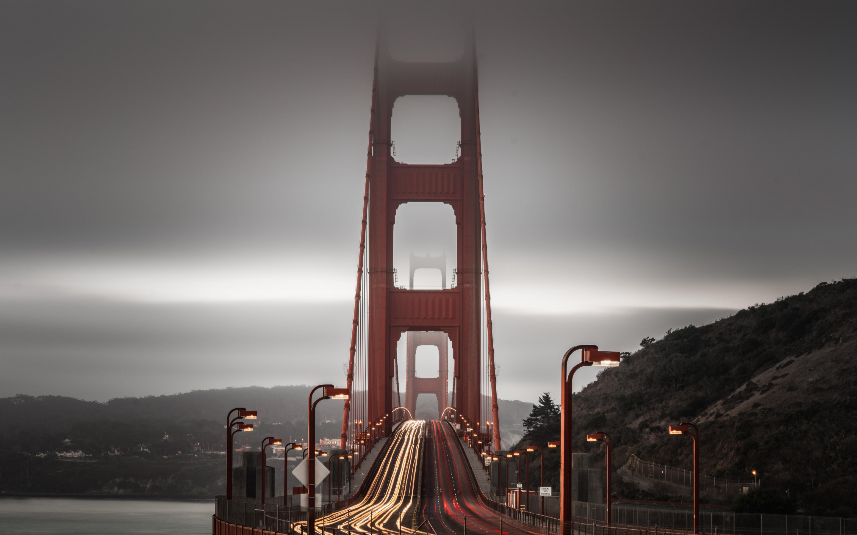 Golden Gate Bridge, Long Exposure, architecture, 2880x1800 wallpaper