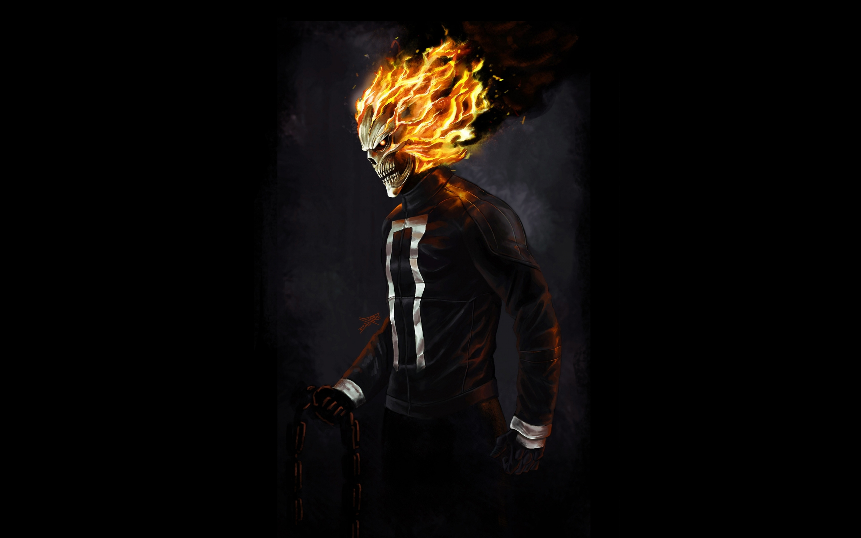 Ghost Rider, marvel superhero, art, 2880x1800 wallpaper