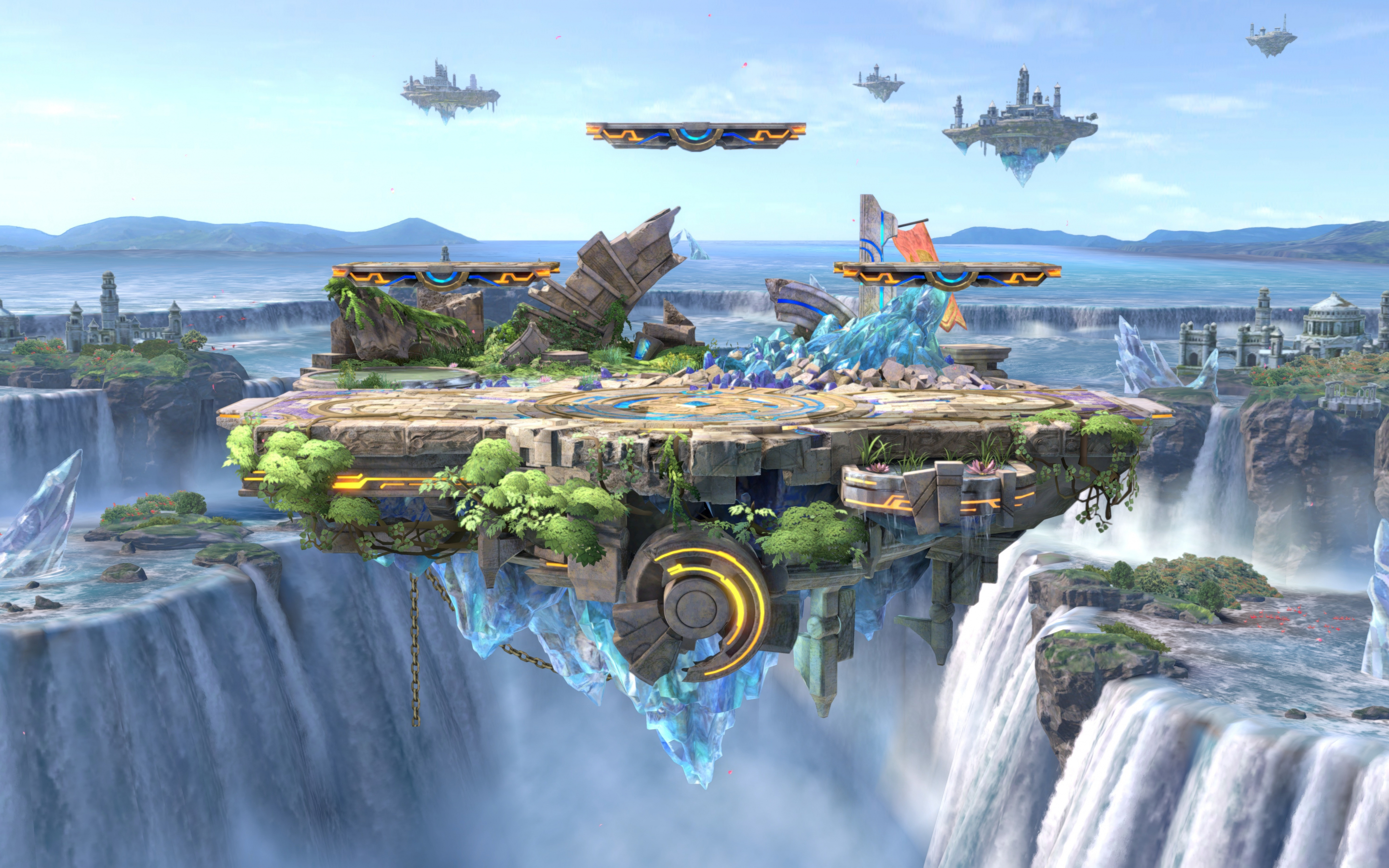 Super Smash Bros. Ultimate, video game, E3 2018, flying island, 2880x1800 wallpaper