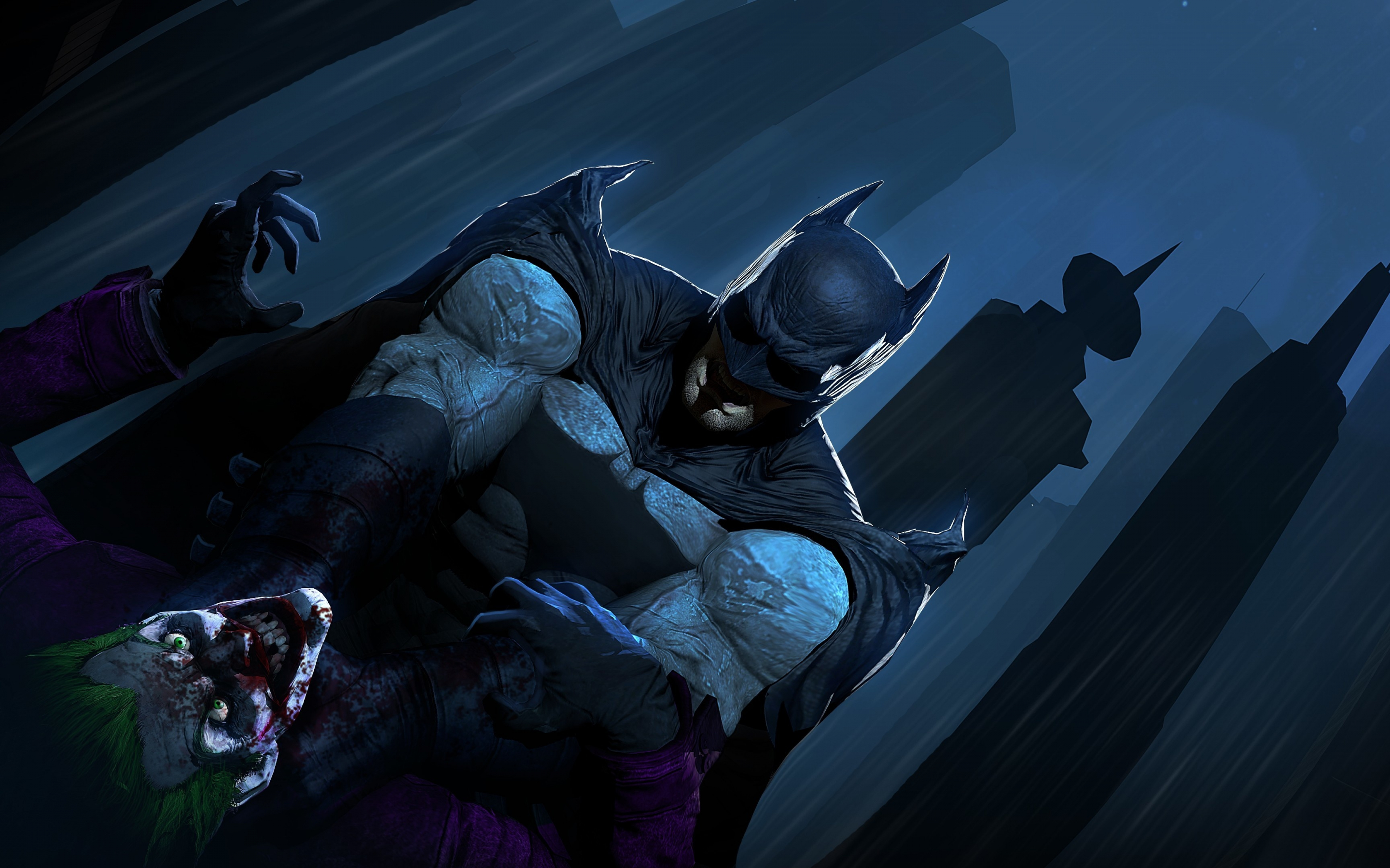 Joker vs batman, dc comics, artwork, 2880x1800 wallpaper