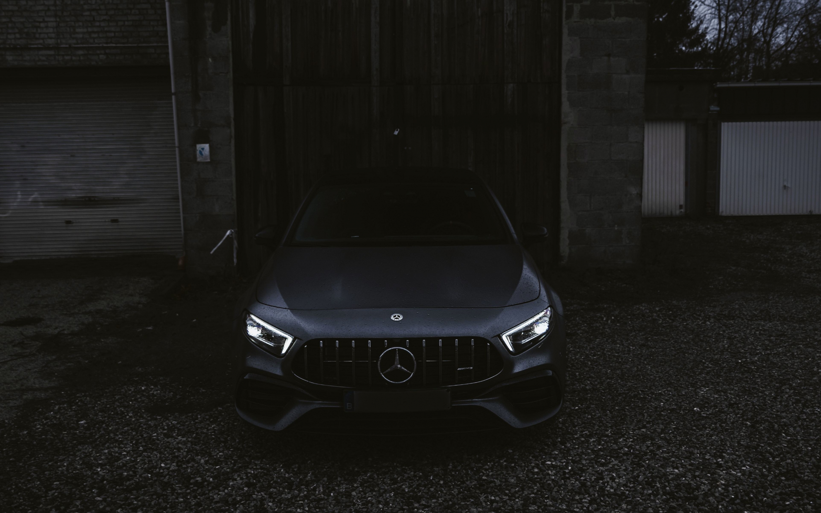 Black car, Mercedes-Benz, 2880x1800 wallpaper