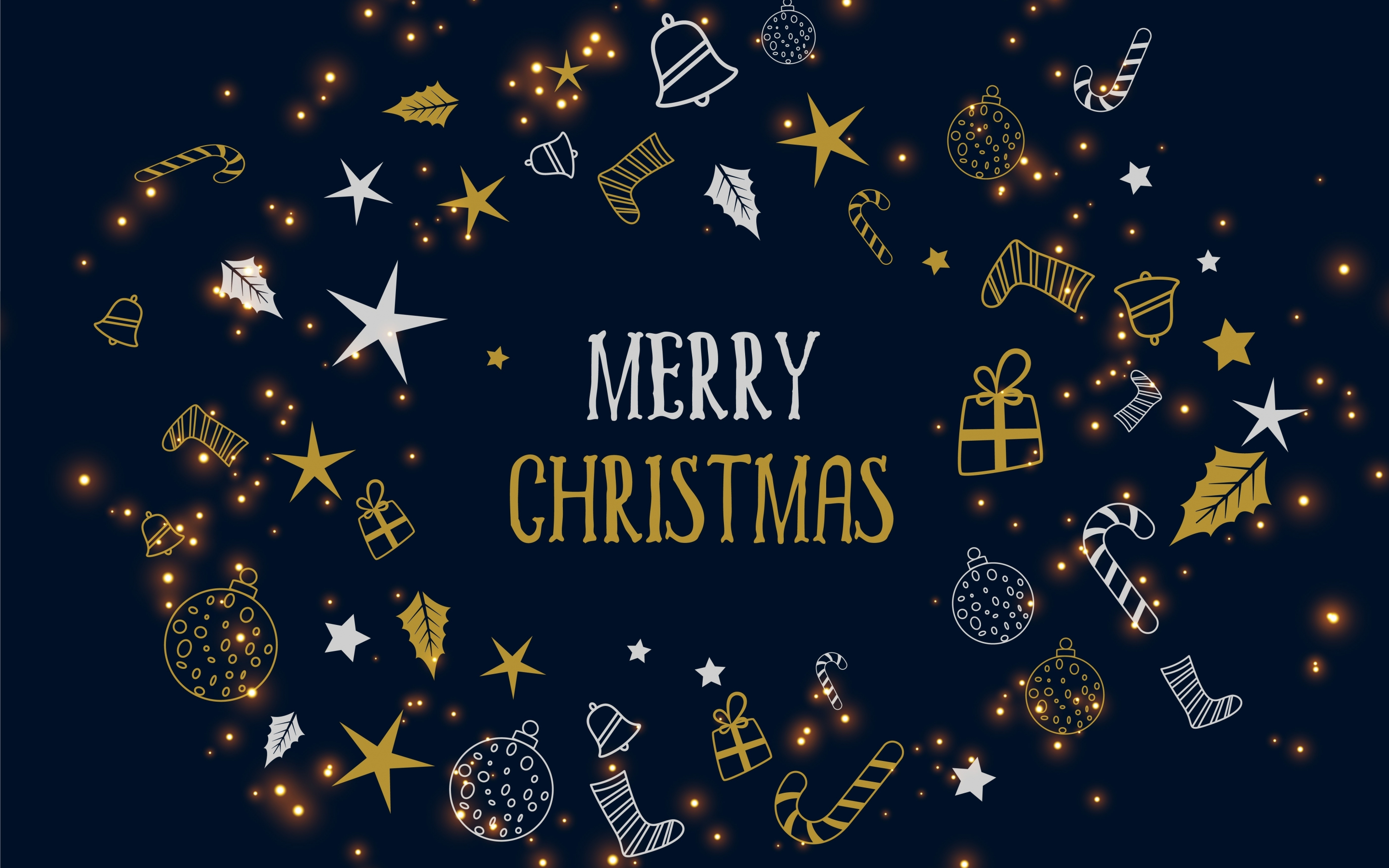 2019 Merry Christmas, abstract, 2880x1800 wallpaper