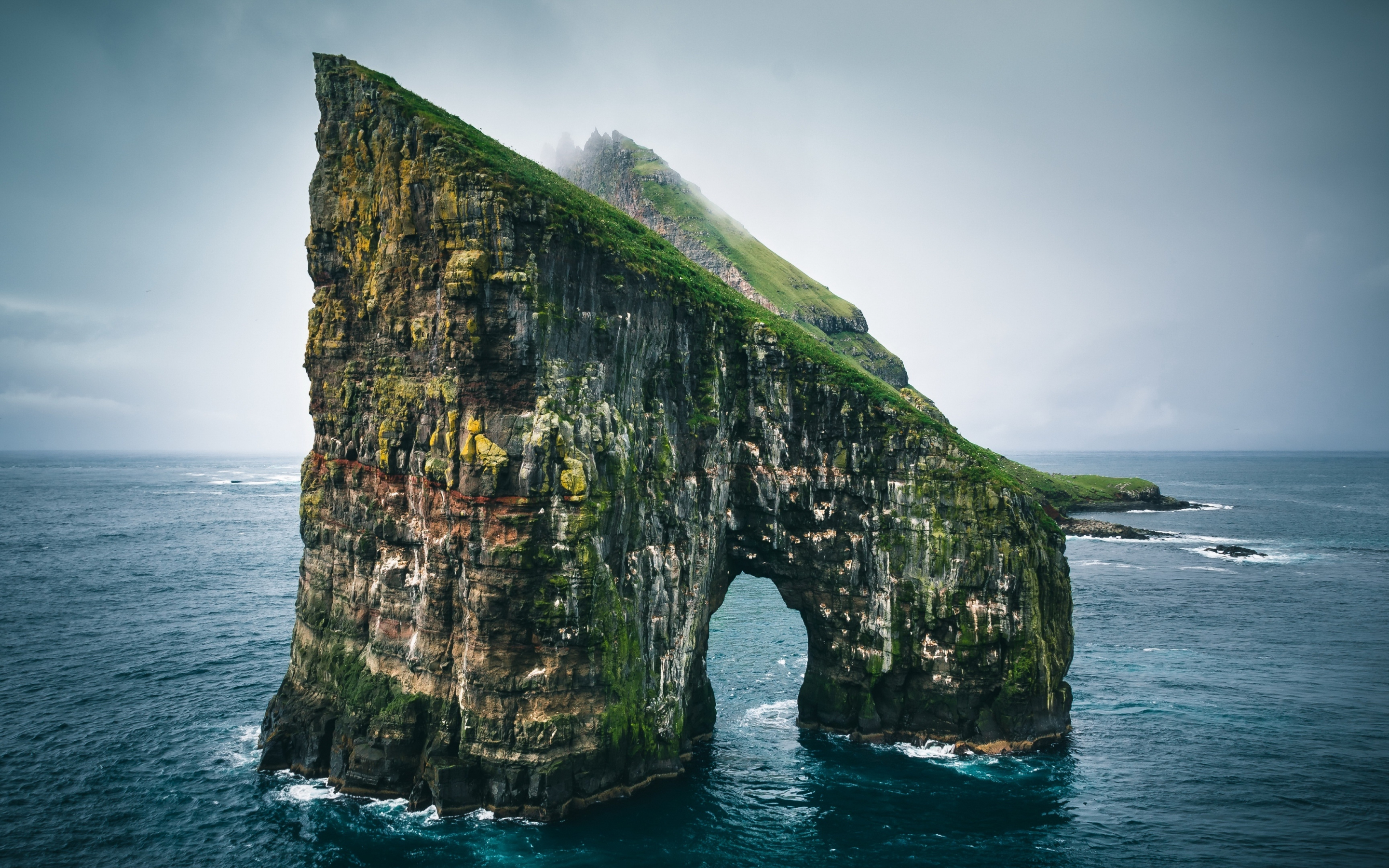 Rock arch, sea, nature, 2880x1800 wallpaper