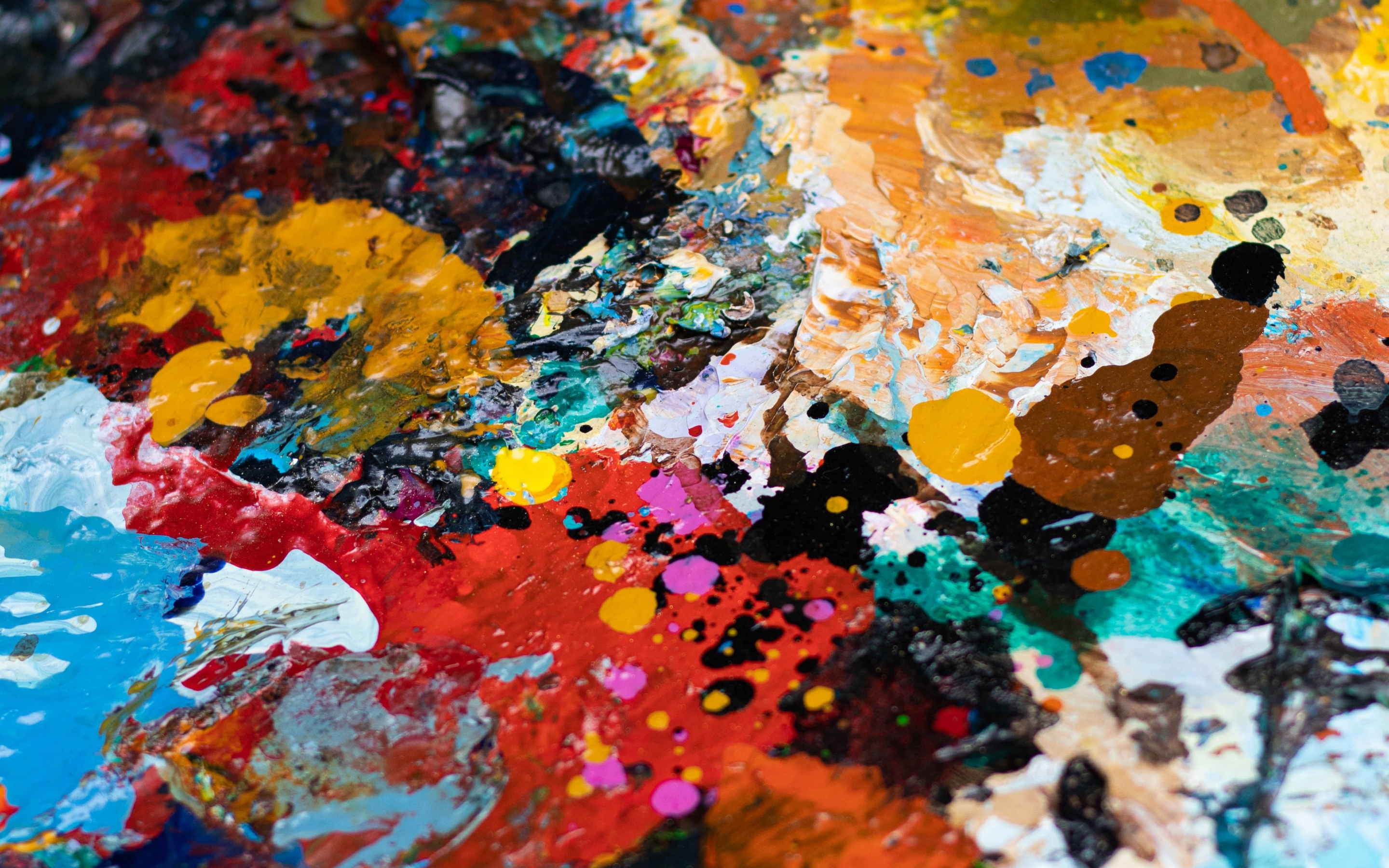 Colorful, spots, color drops, abstraction, art, 2880x1800 wallpaper