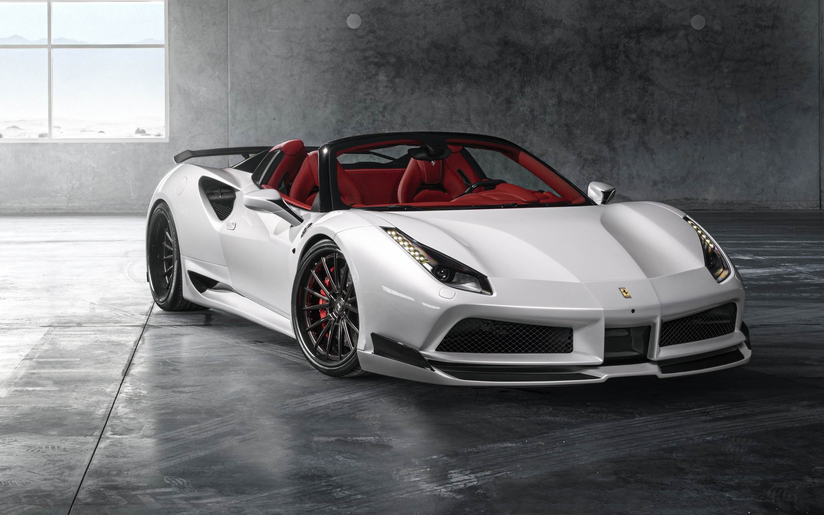 Convertible, White, Ferrari, auto, 2009, 2880x1800 wallpaper
