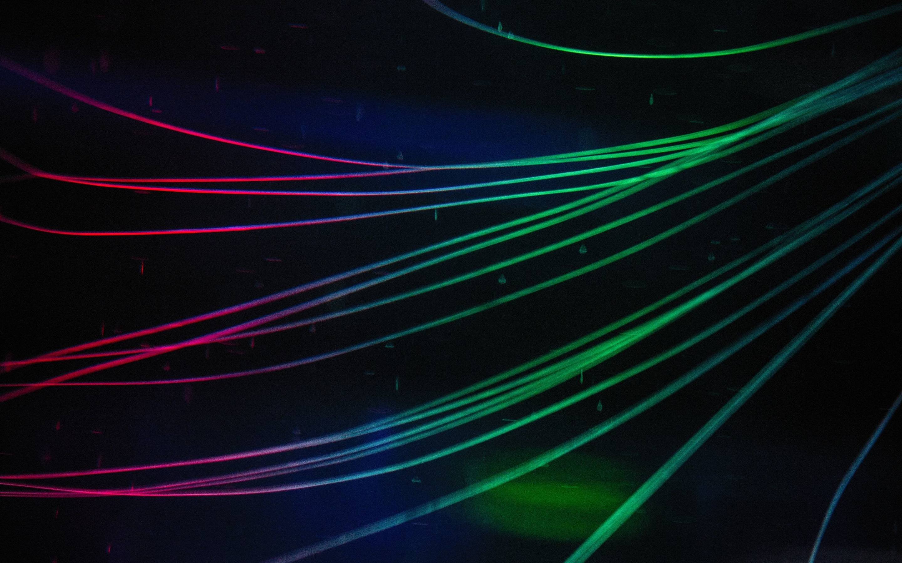 Colorful lines, threads, glare, 2880x1800 wallpaper