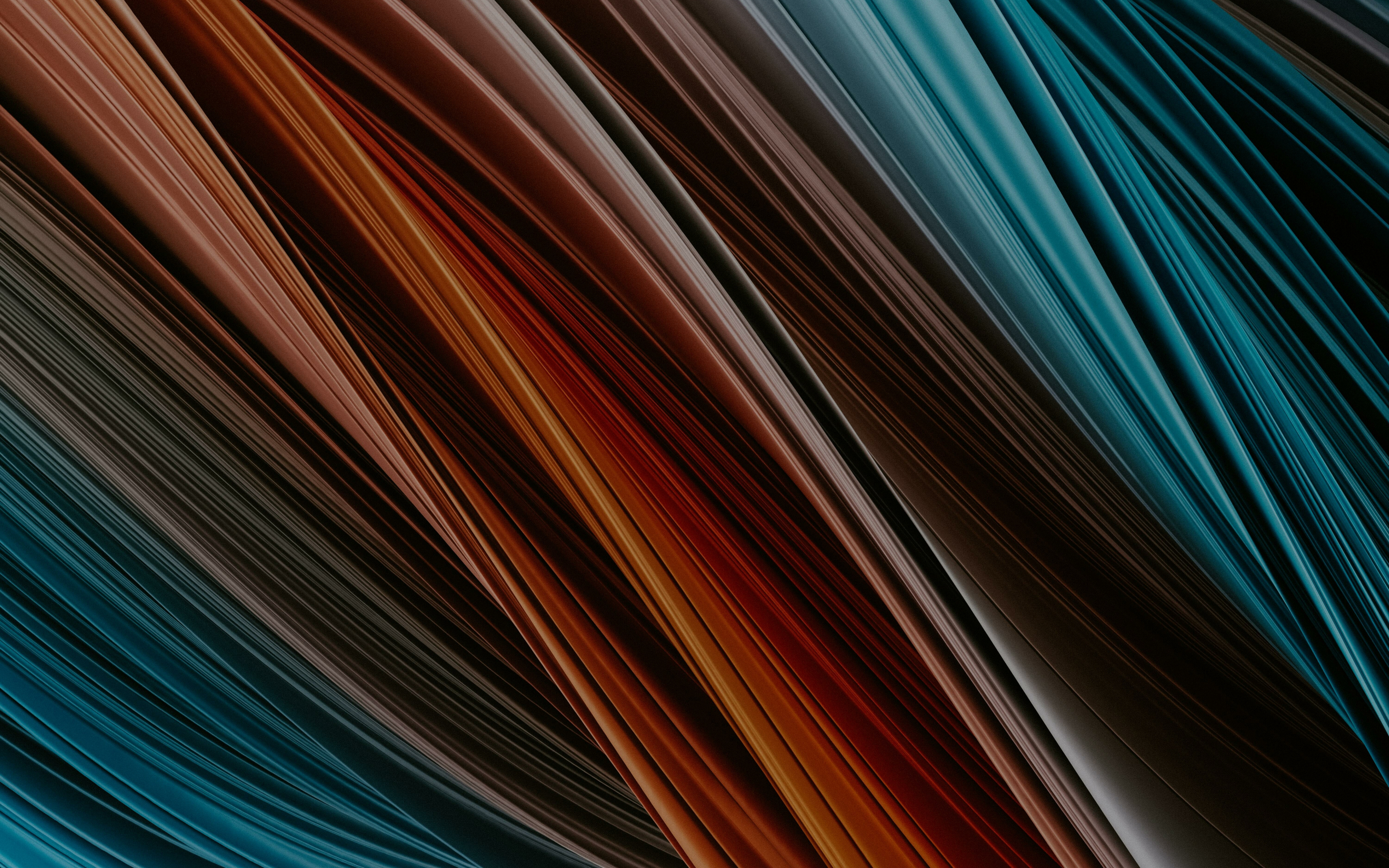 Close up, colorful fibers threads, texture, 2880x1800 wallpaper