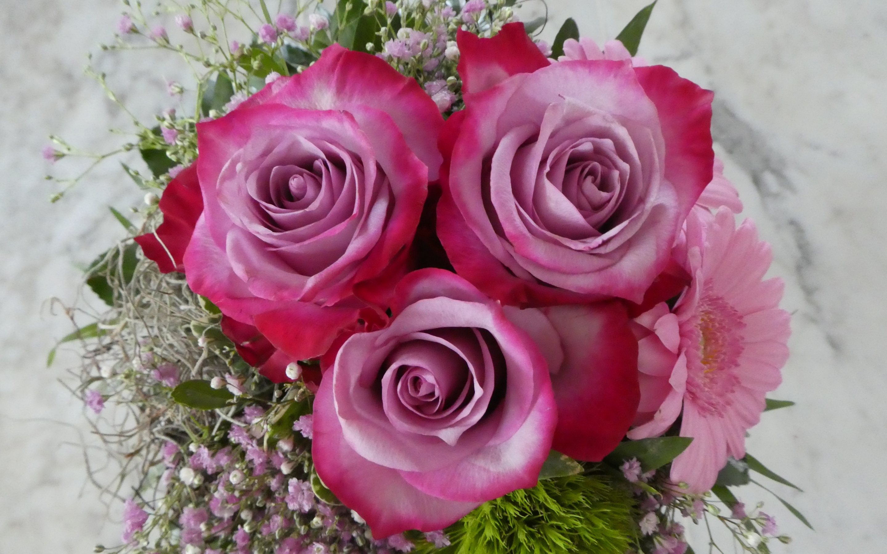 Pink rose, bouquet, flowers, 2880x1800 wallpaper