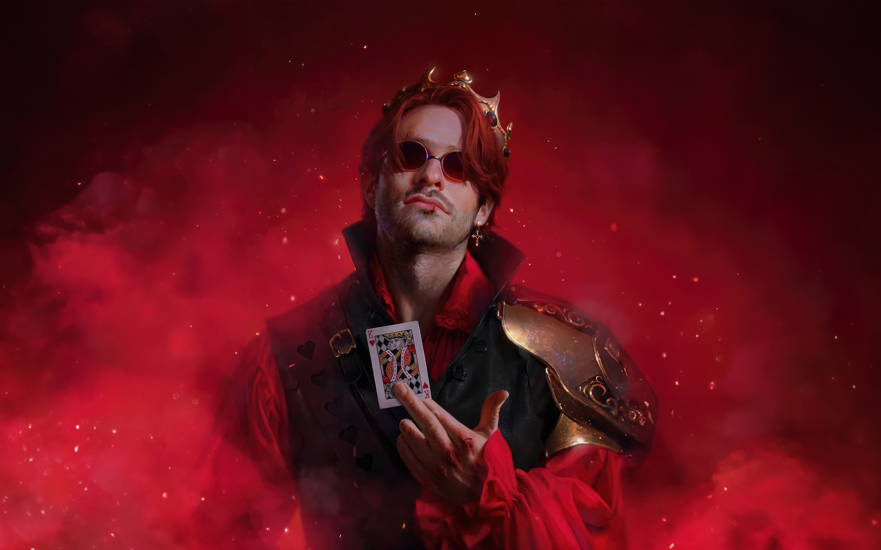 Matt Murdock as Daredevil, blind superhero, art, 2880x1800 wallpaper