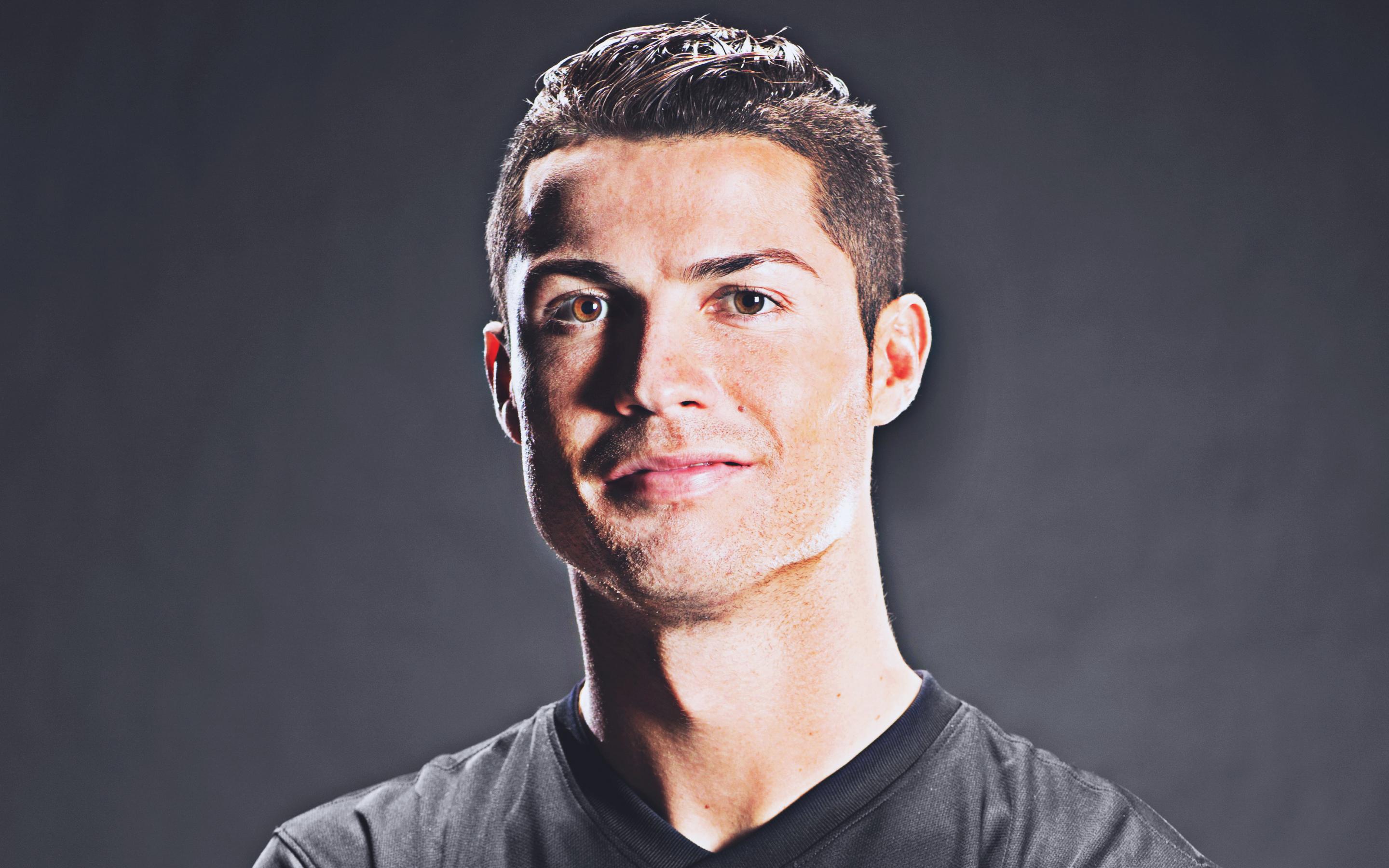 Footballer, portrait, smile, Cristiano Ronaldo, 2880x1800 wallpaper