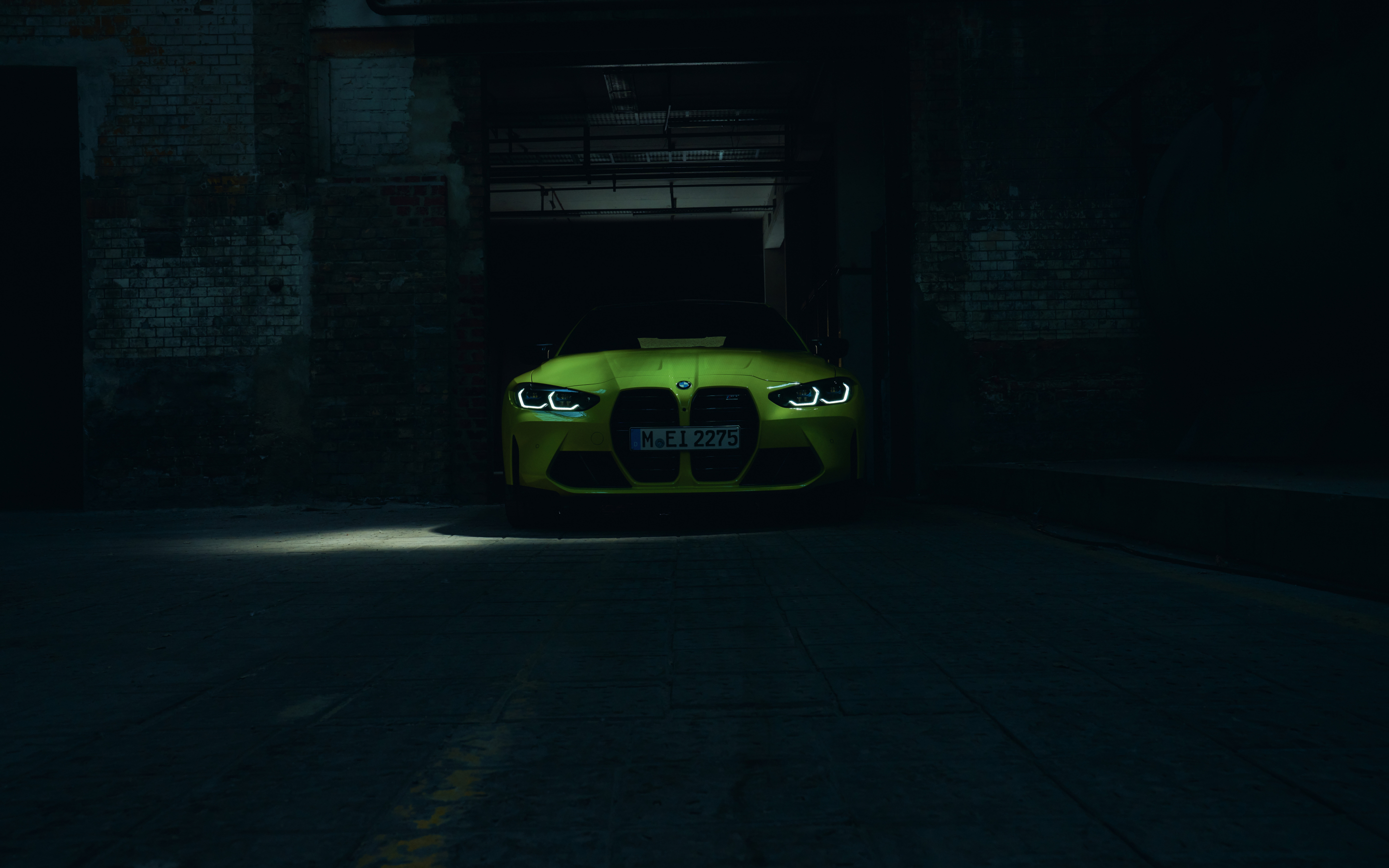 BMW M4 Competition X Alcantara, 2023, into the garage, 2880x1800 wallpaper