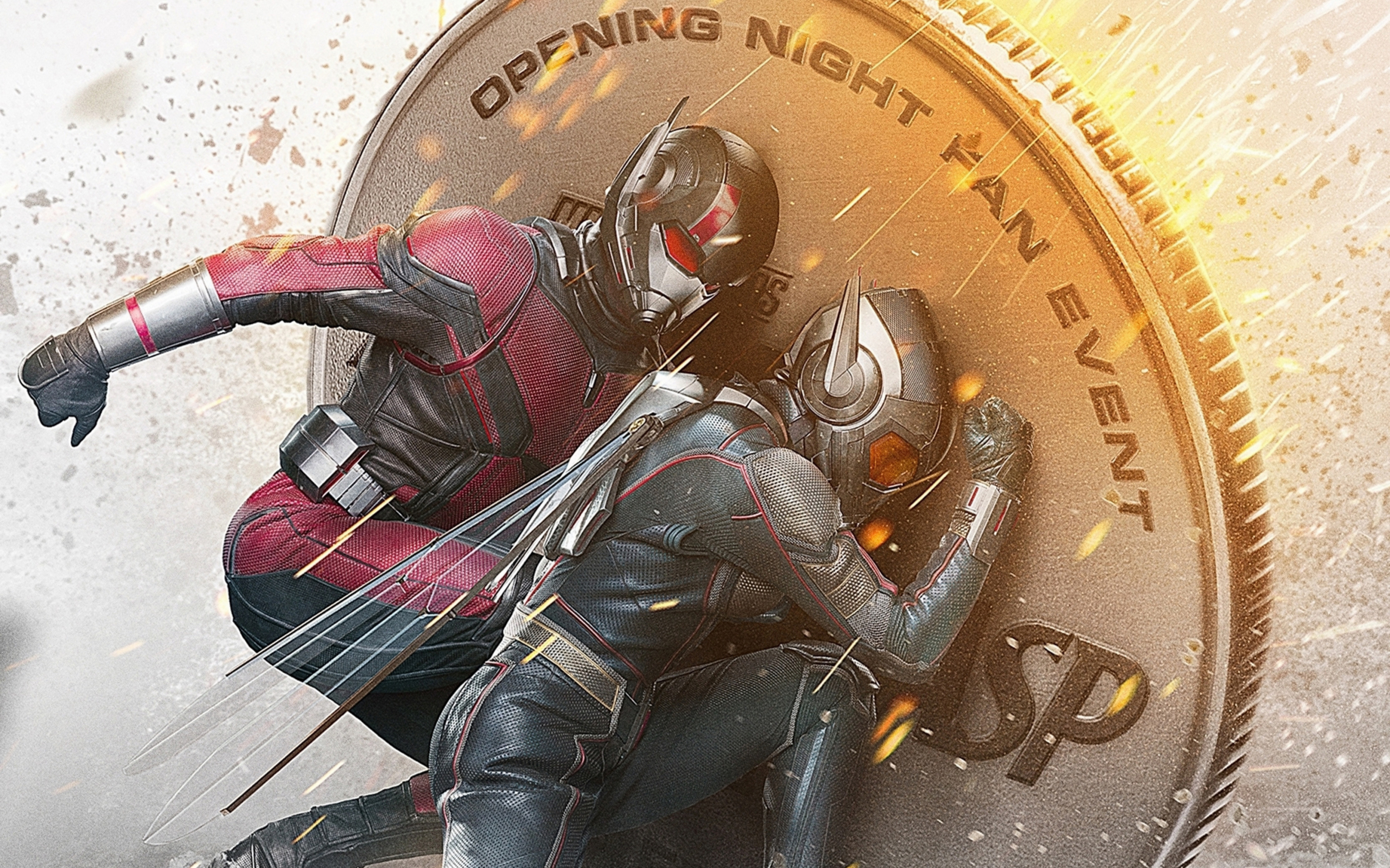 Ant-man and The Wasp, behind coin, action movie, 2018, 2880x1800 wallpaper