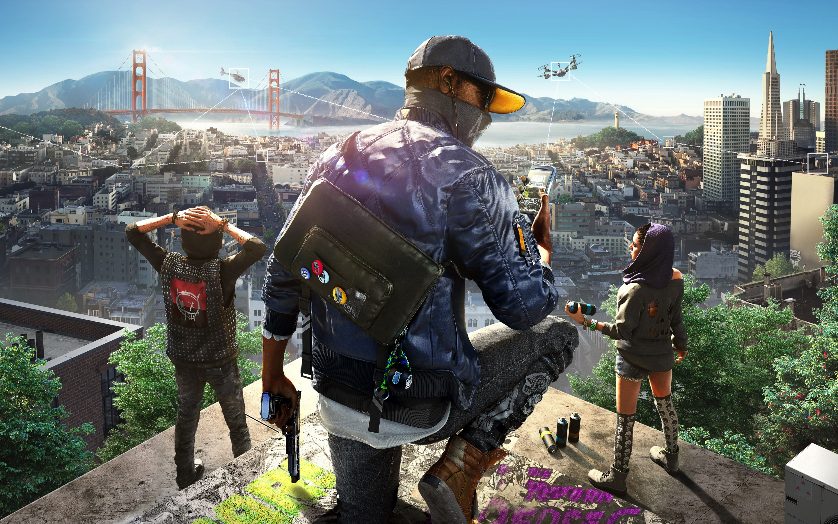 Watch dogs 2, video game, cityscape, 2880x1800 wallpaper