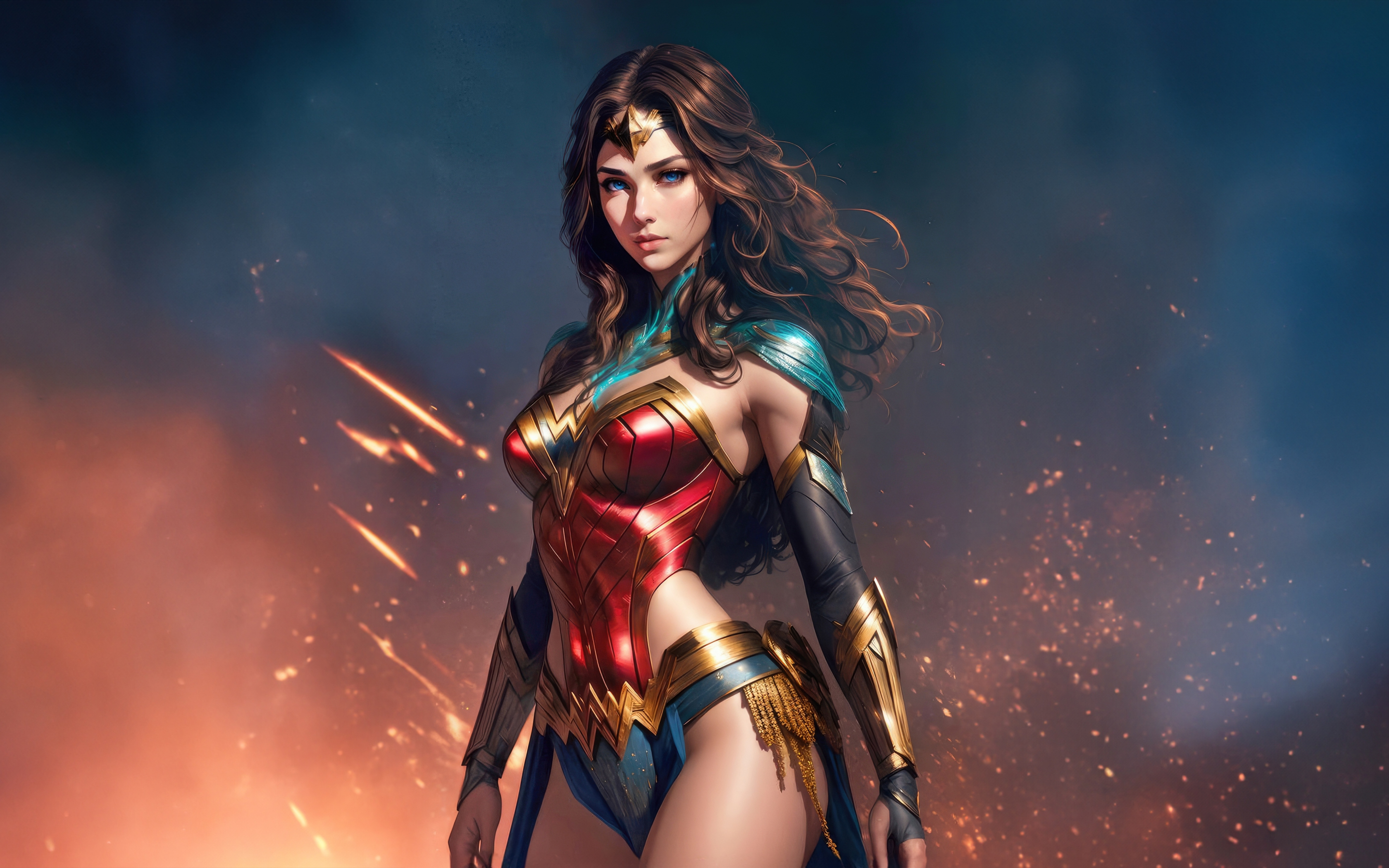 Wonder Woman, warrior of the Amazon, beautiful, art, 2880x1800 wallpaper