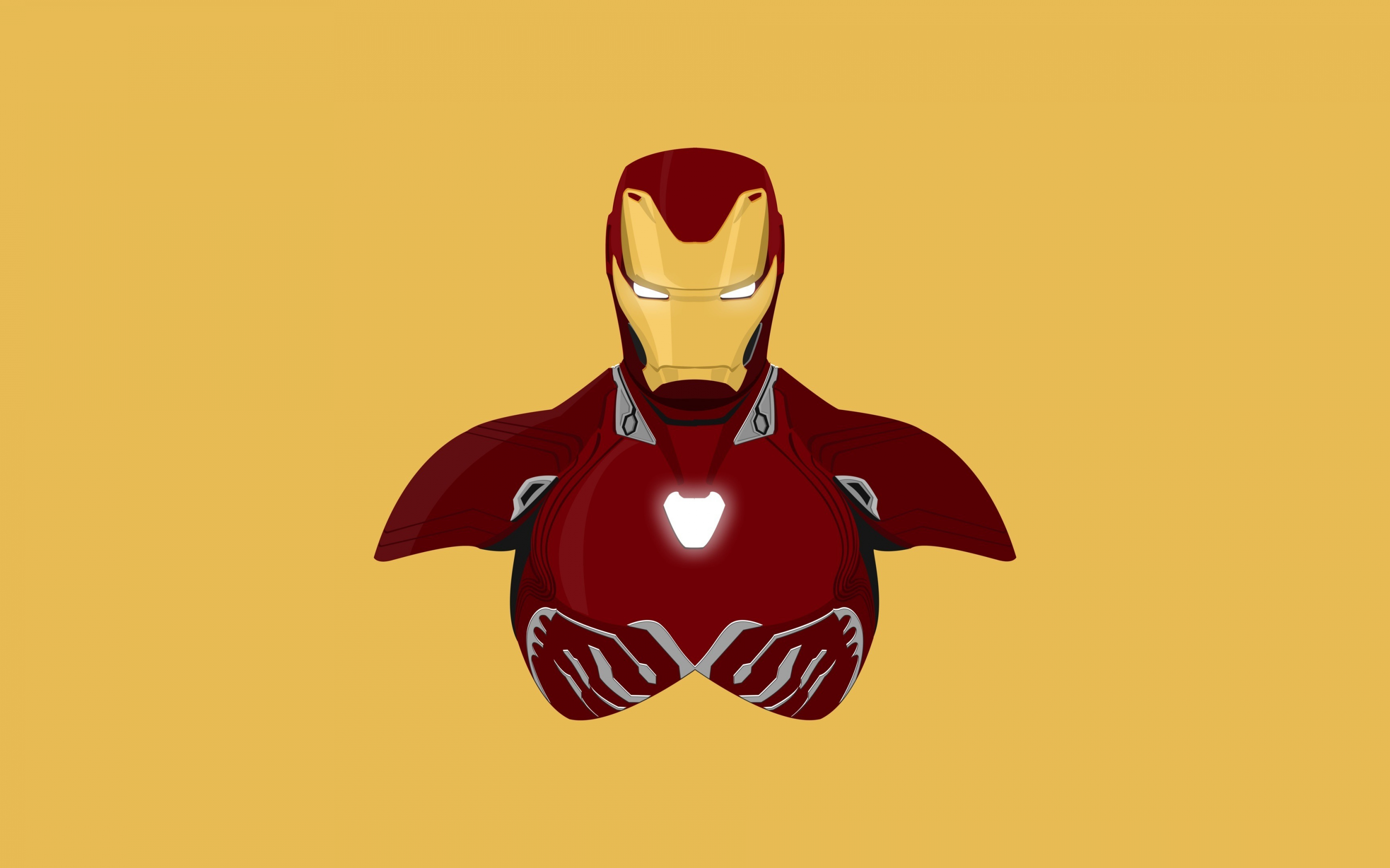 Iron man, superhero, minimal, iron suit, 2880x1800 wallpaper