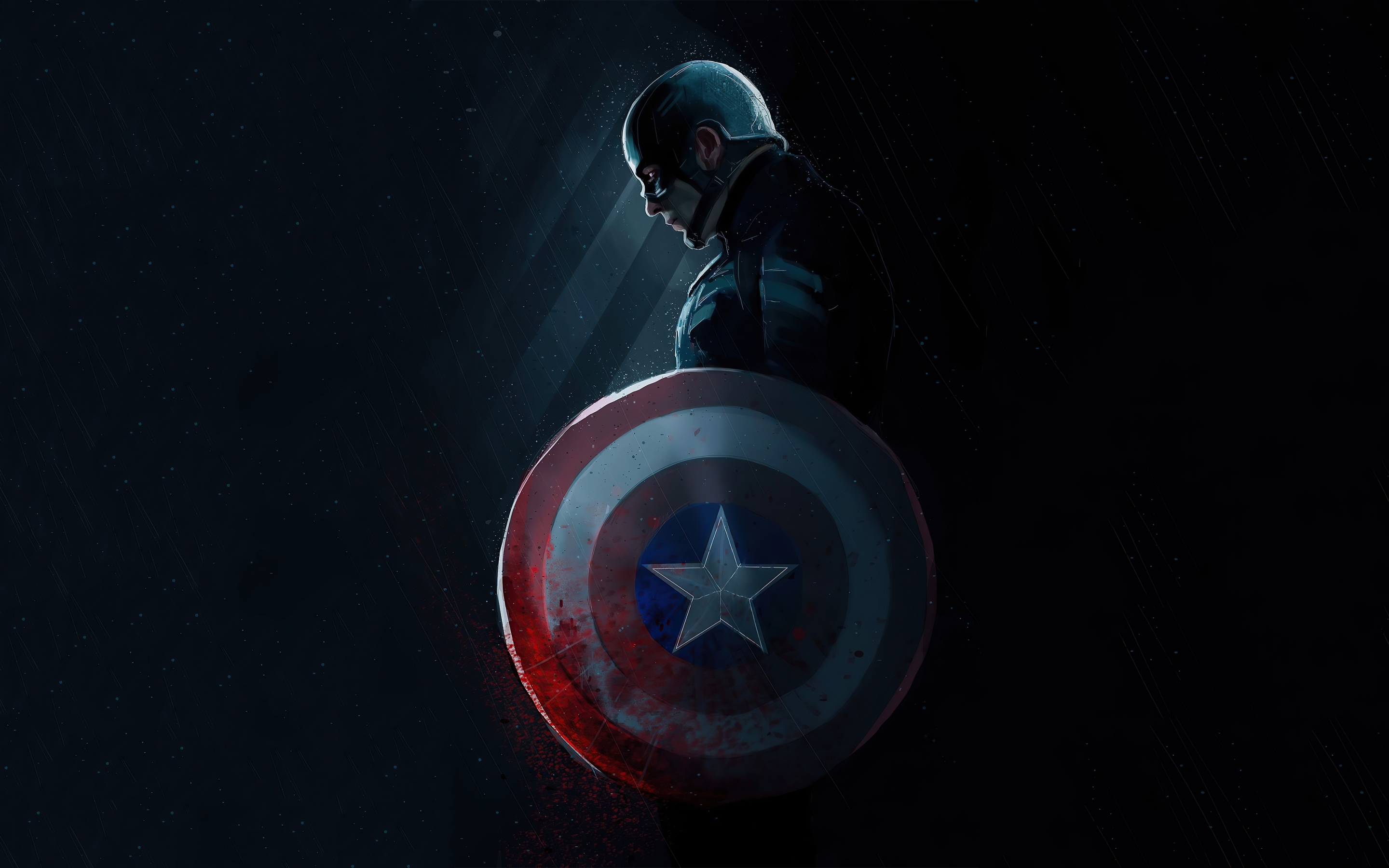 Dark, Captain America, art, 2020, 2880x1800 wallpaper