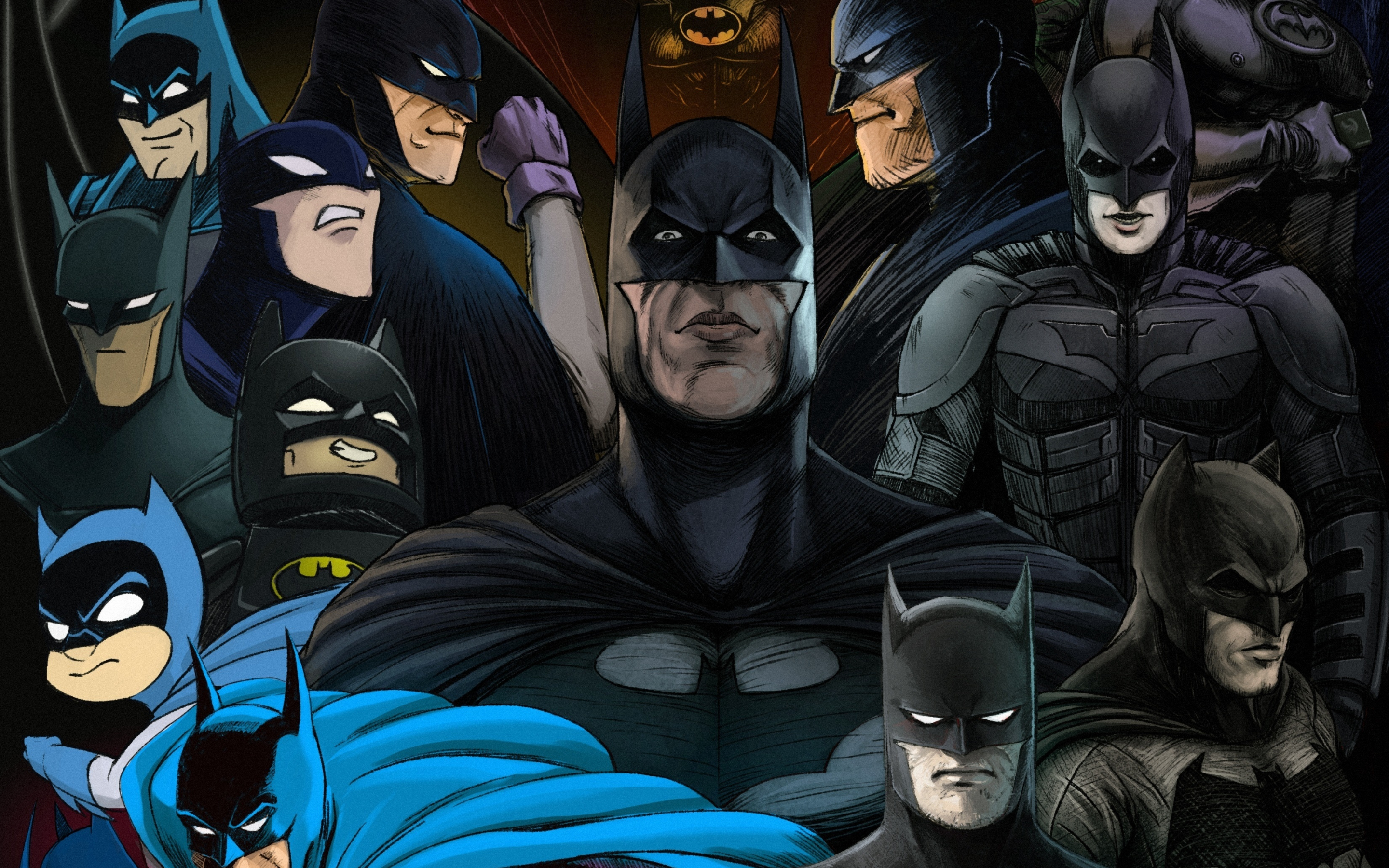 All Batman, superhero, artwork, 2880x1800 wallpaper