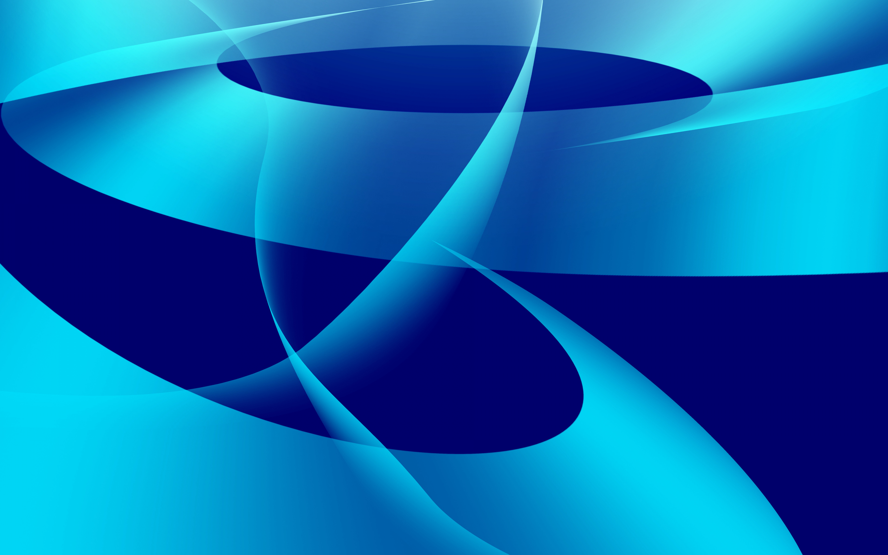 Blue waves, abstract, blue background, 2880x1800 wallpaper