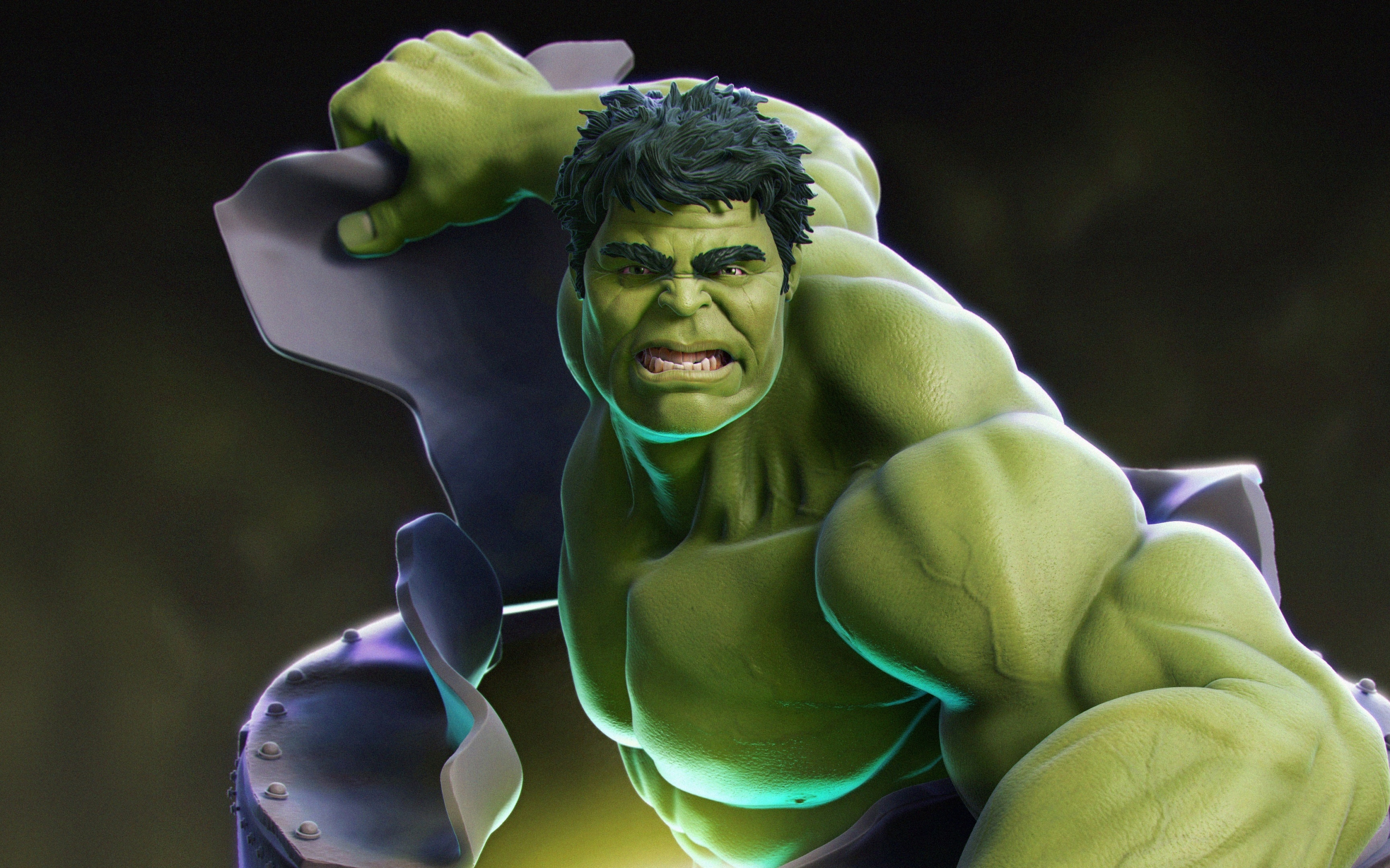 Hulk, supehero, CGI art, 2880x1800 wallpaper