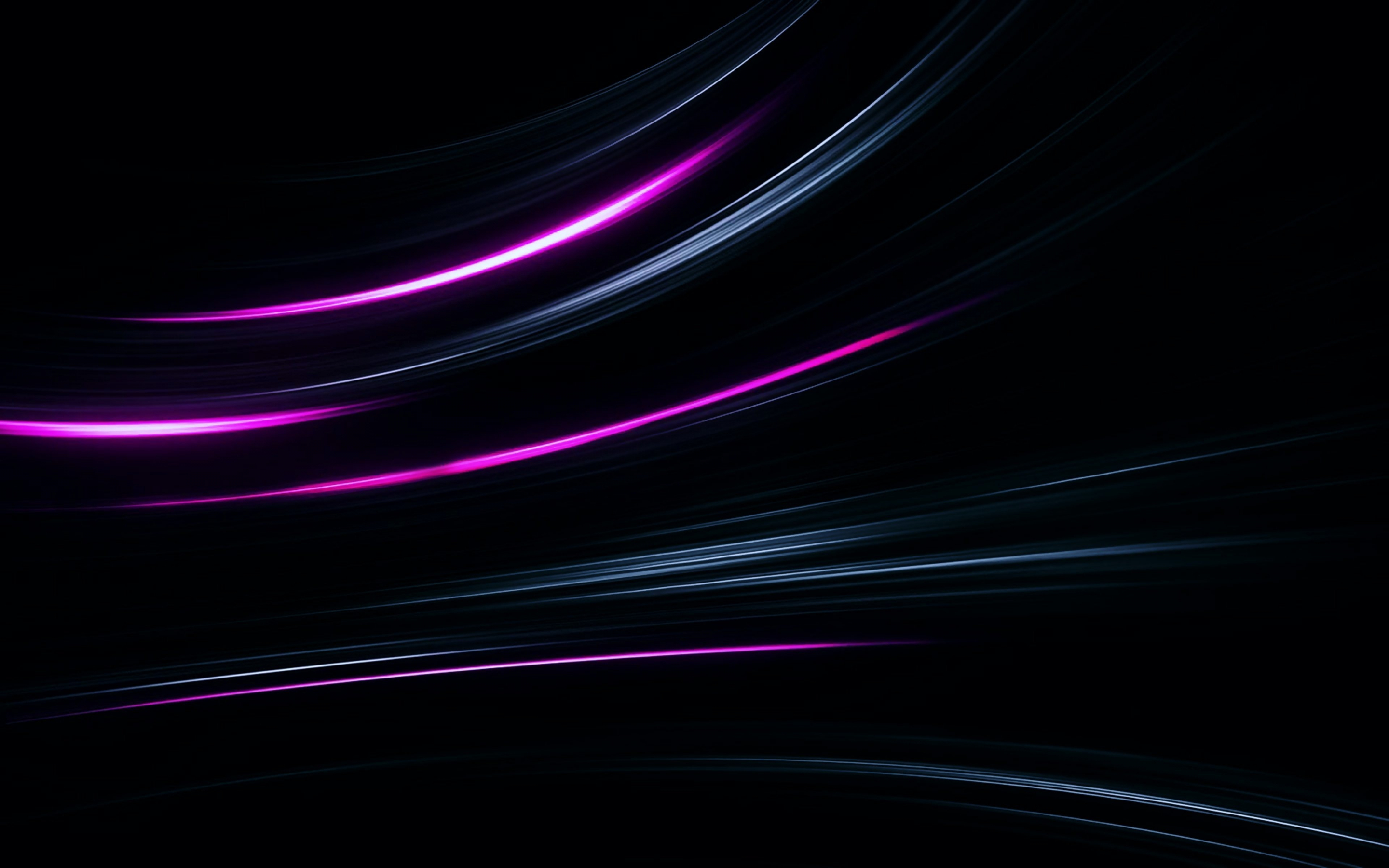 Neon lines, abstract, glowing lines, 2880x1800 wallpaper