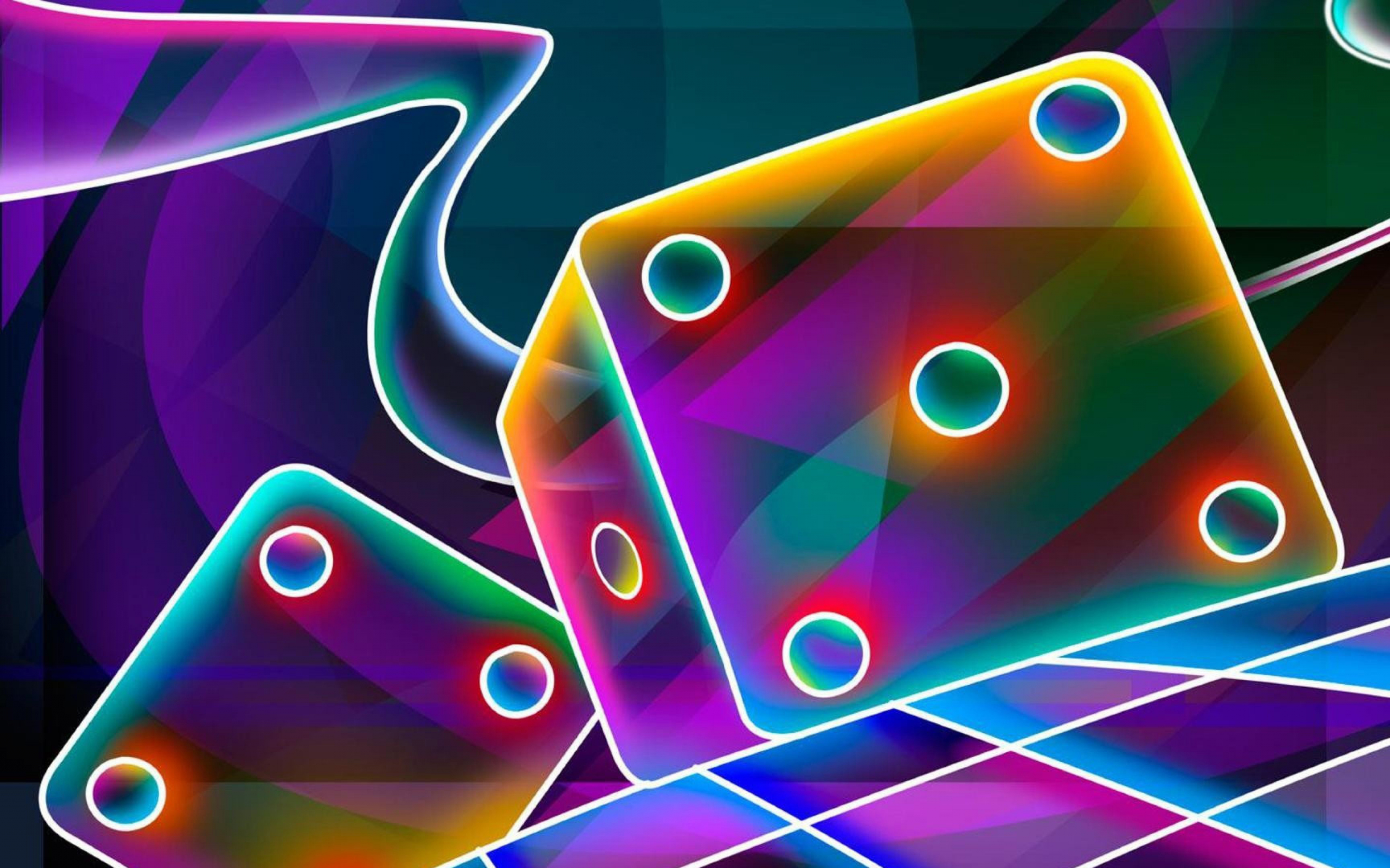 Cubes, transparent and colorful, abstract, 2880x1800 wallpaper