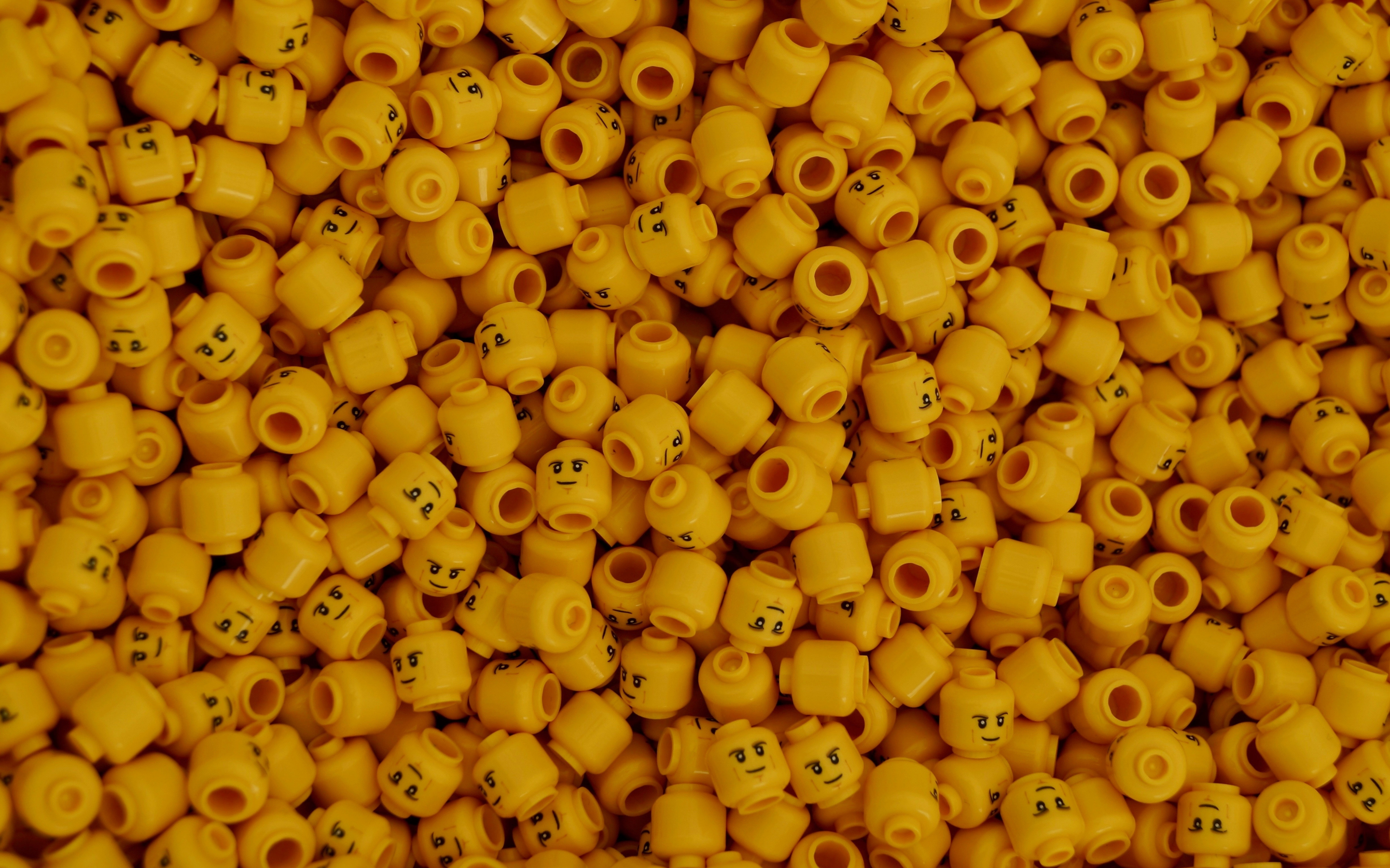 Yellow, Lego, toy, 2880x1800 wallpaper