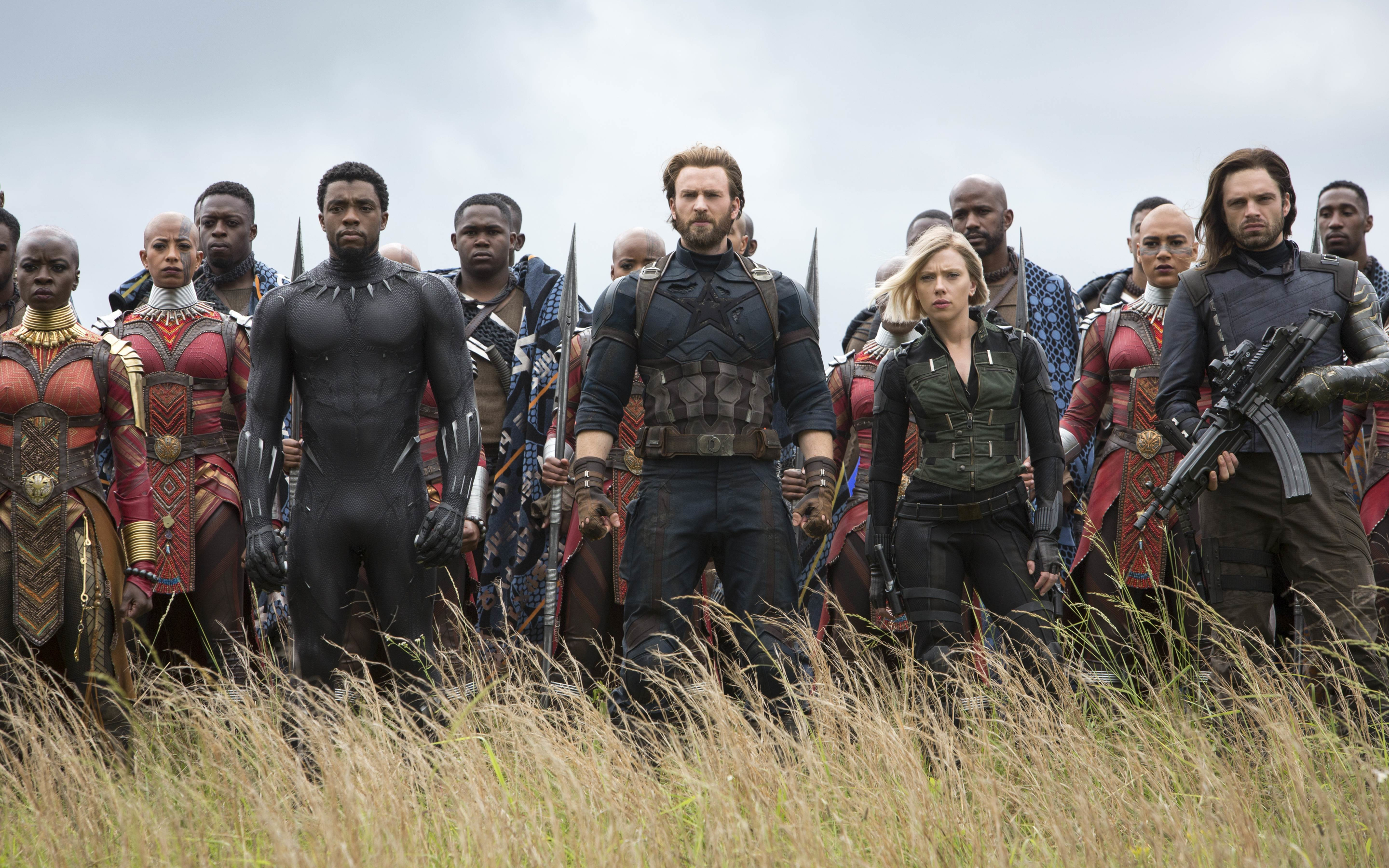 Avengers: infinity war, Captain America, Black panther, 2018 movie, 2880x1800 wallpaper