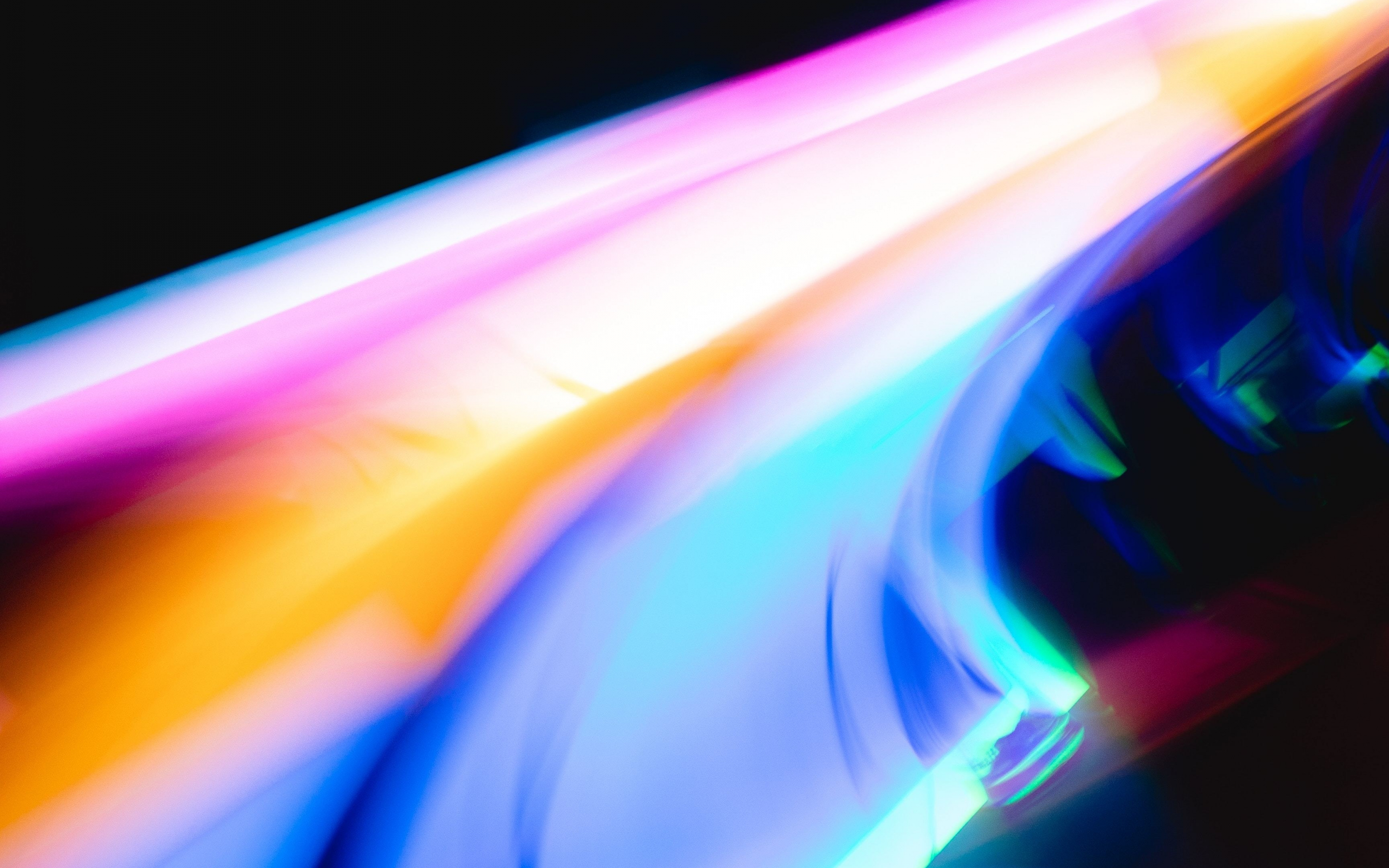 Neon, flare, colorful, close up, 2880x1800 wallpaper