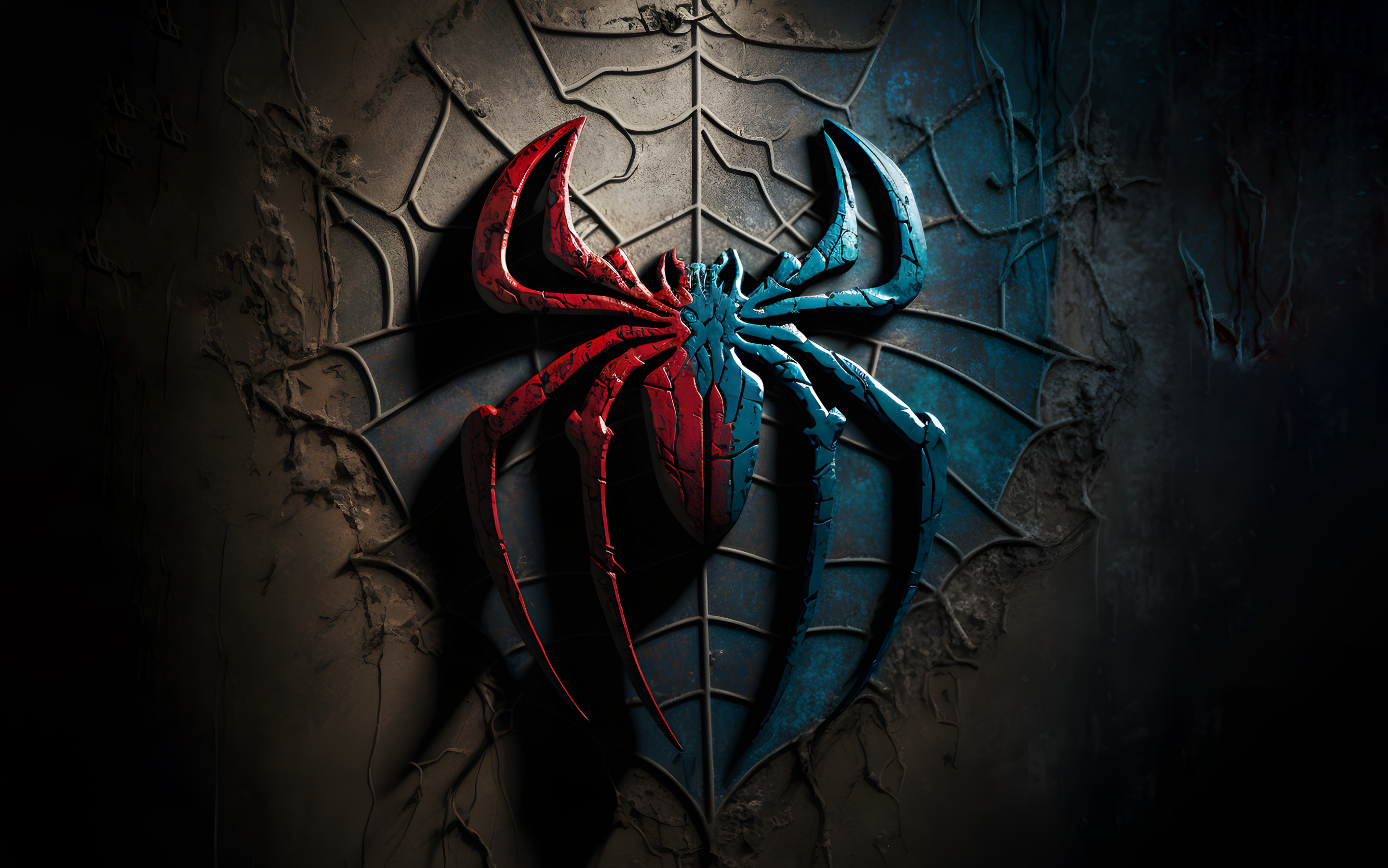 Spider-mark, logo, art, 2880x1800 wallpaper