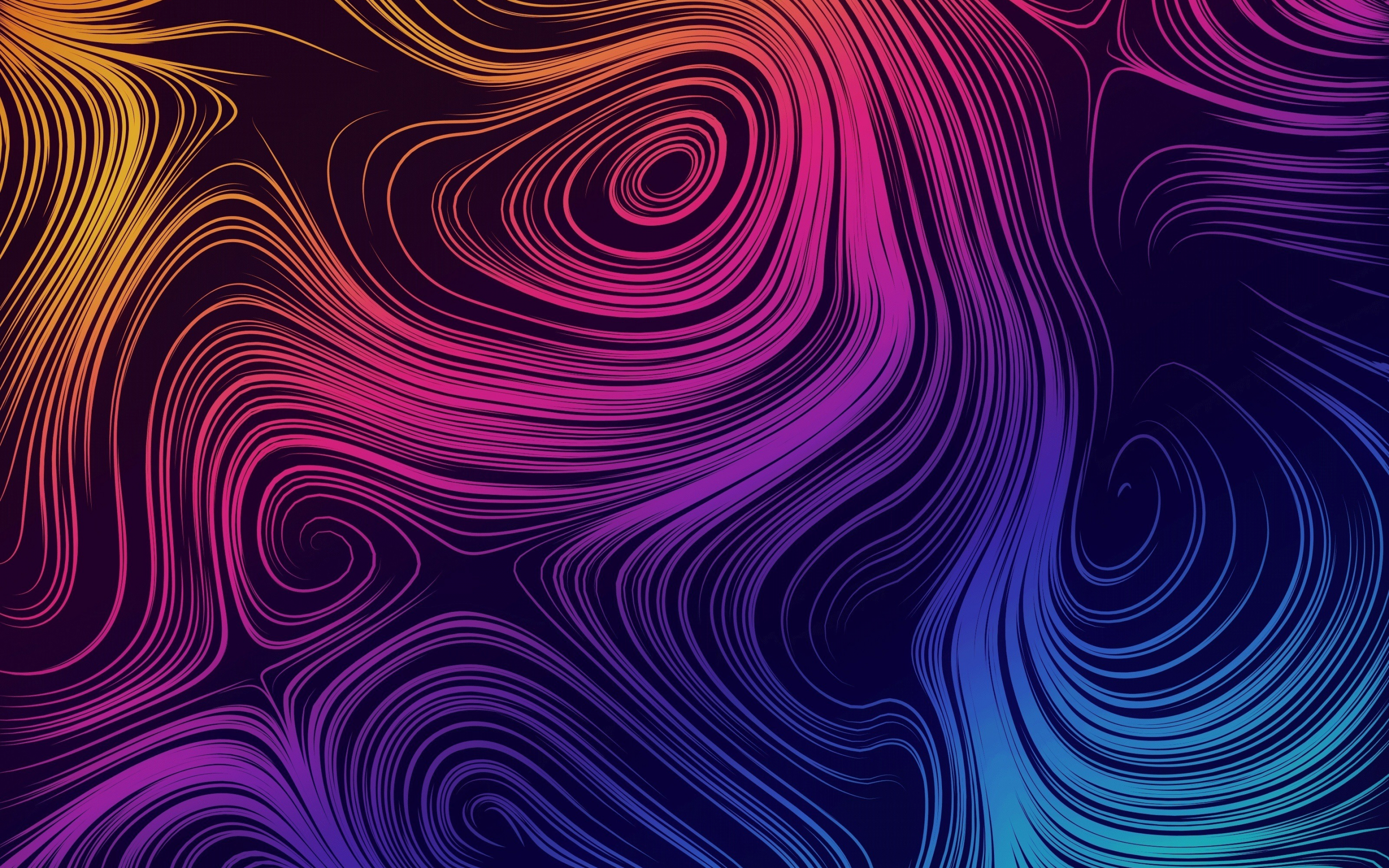 Abstract, pattern, curvy lines, 2880x1800 wallpaper