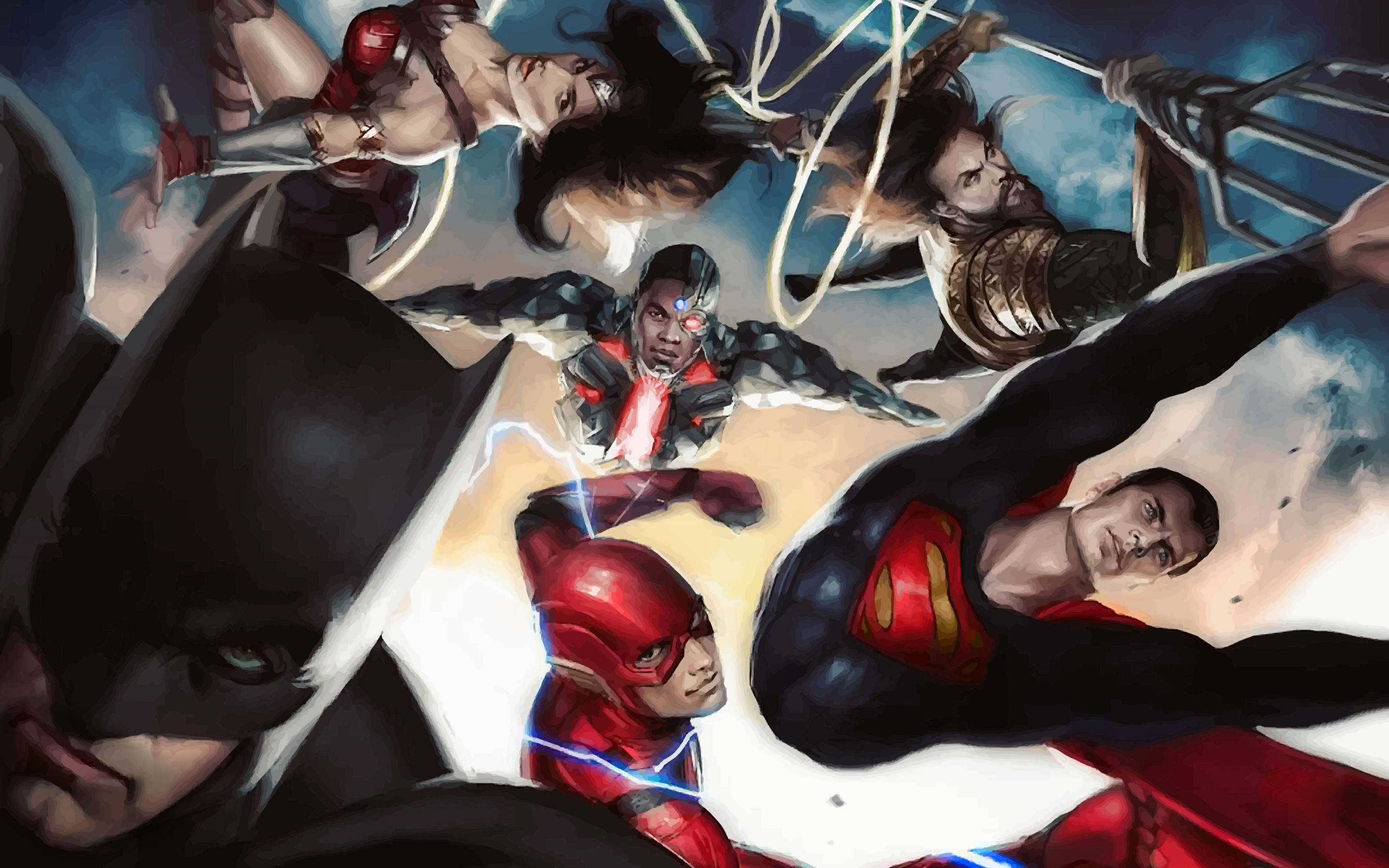 Justice league, movie, superheroes, art, 2880x1800 wallpaper