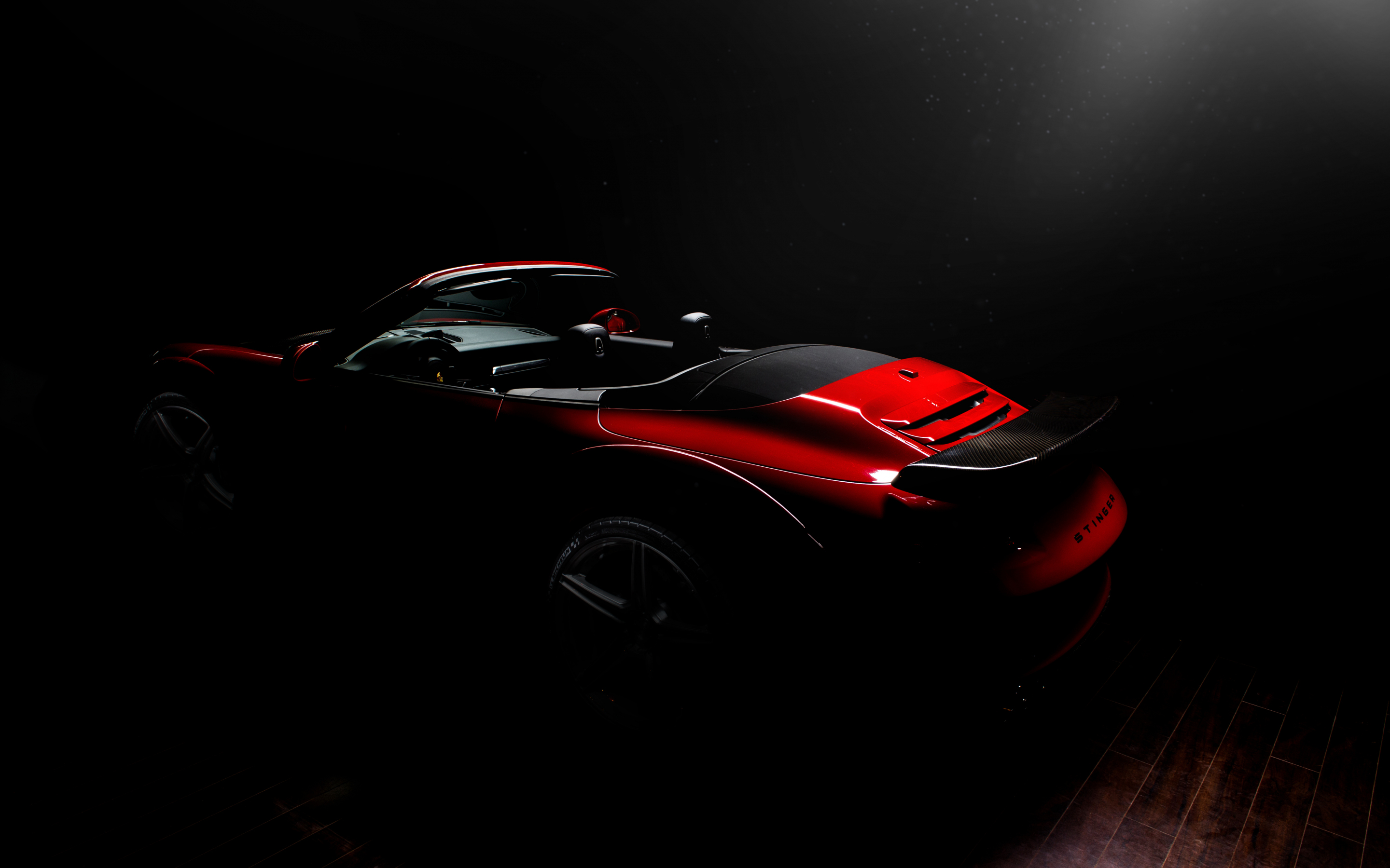 Convertible, dark, Porsche 991 Stinger GTR, Carbon Edition, 2880x1800 wallpaper
