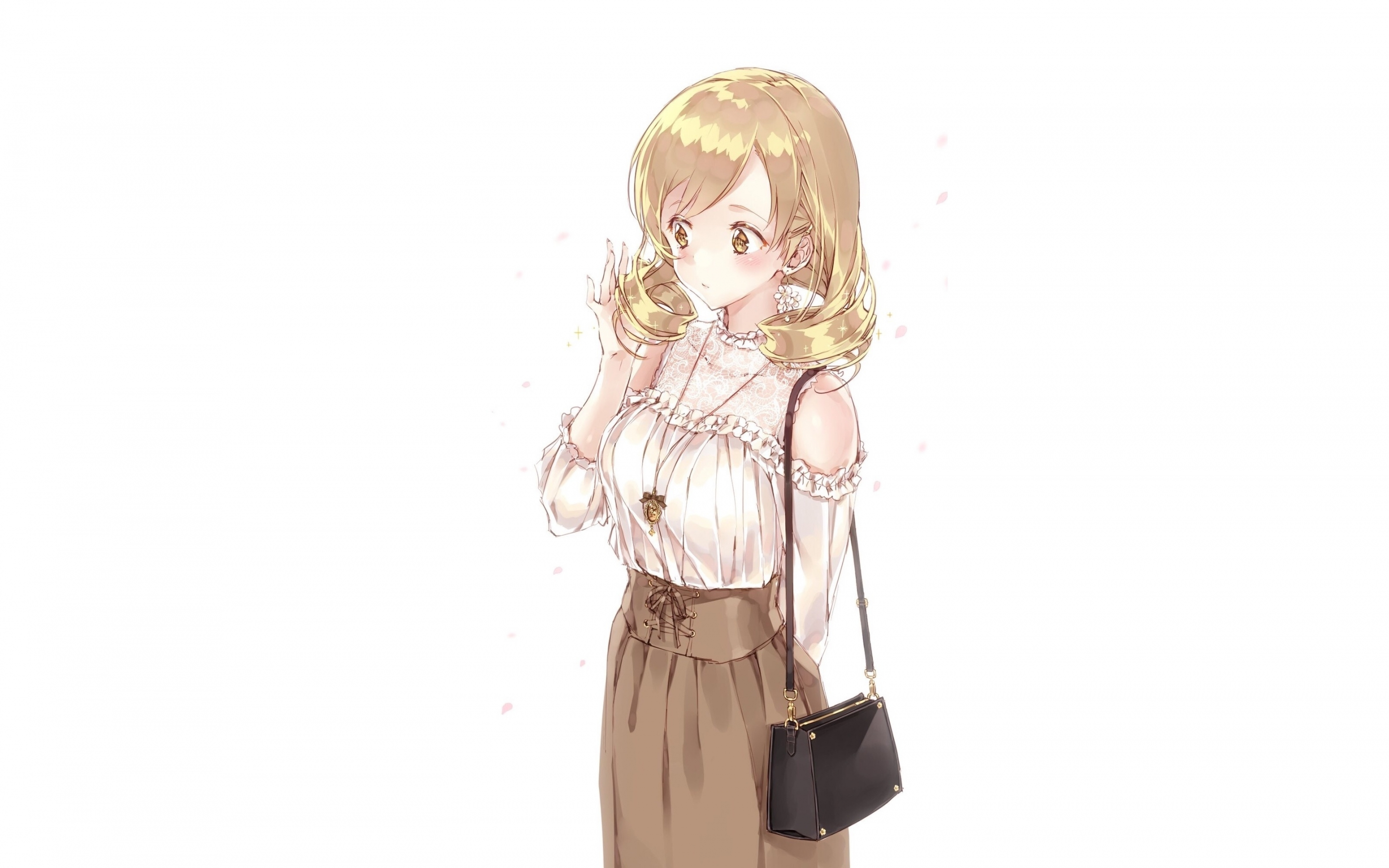Blonde, beautiful, anime girl, Mami Tomoe, 2880x1800 wallpaper