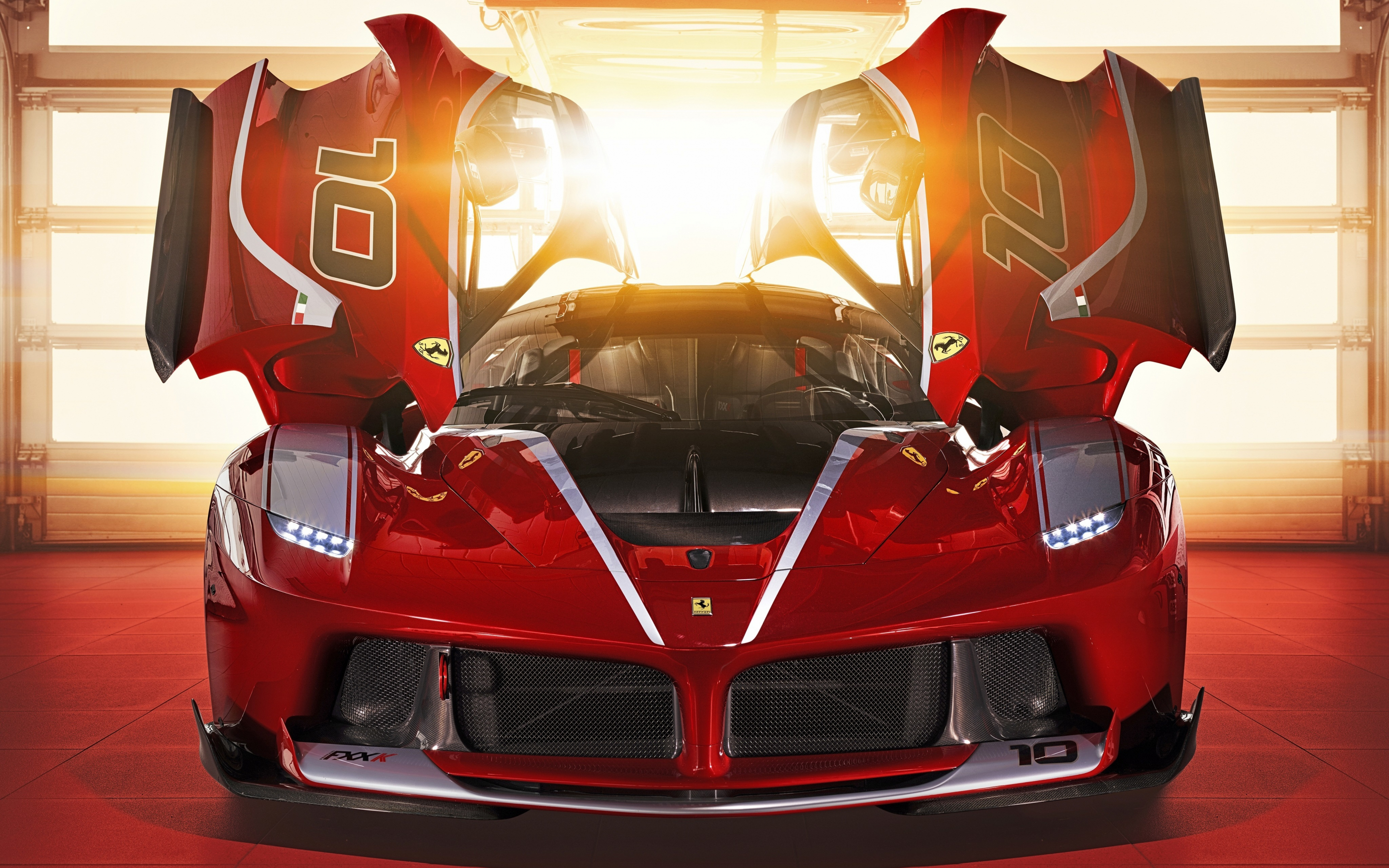 Ferrari FXX-K, red supercar, 2880x1800 wallpaper