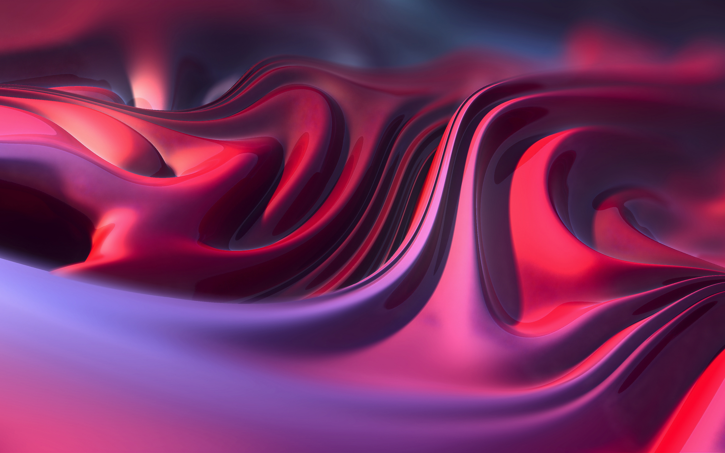 Free flow, ripple, pink, abstract, 2880x1800 wallpaper