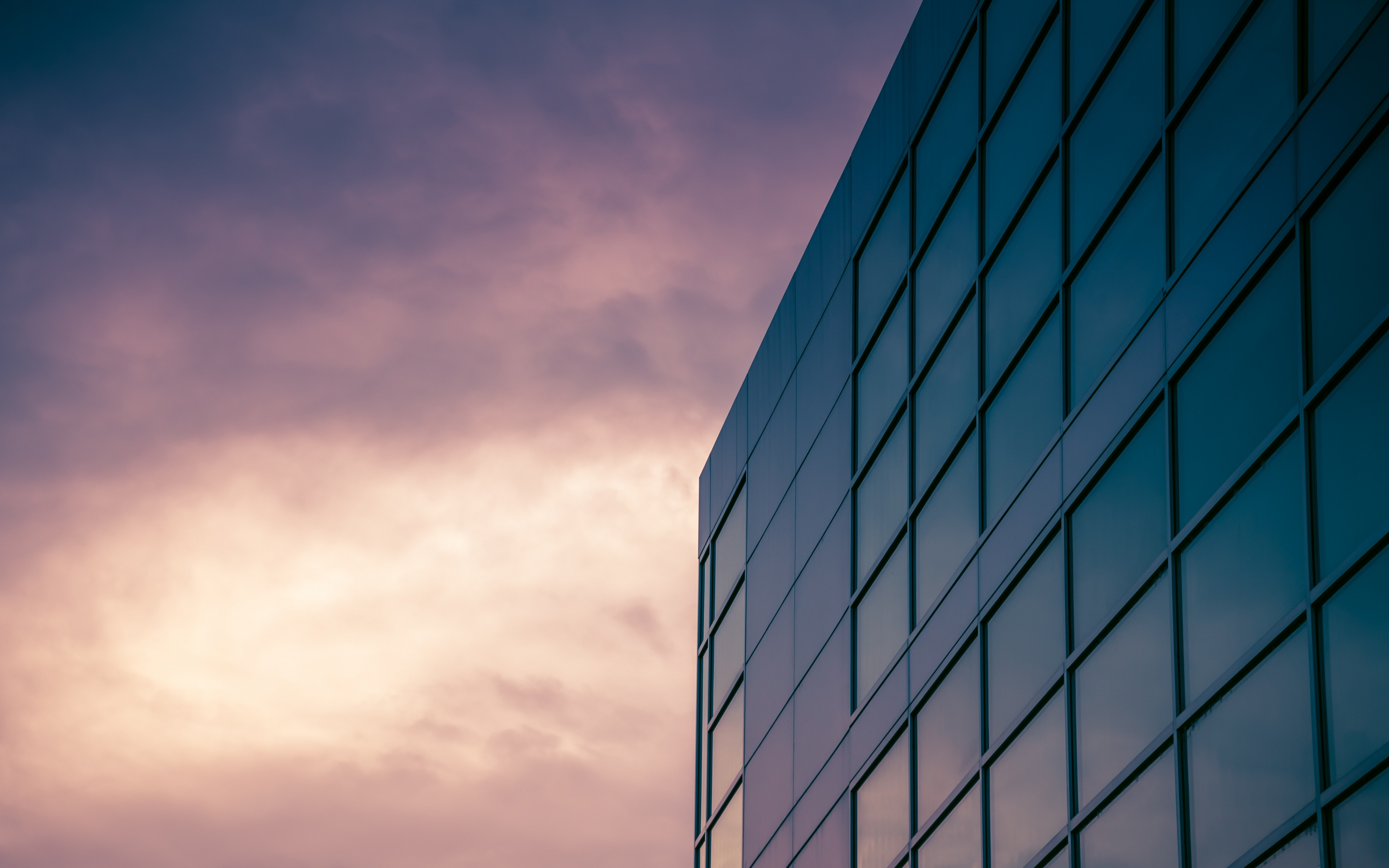 Building, facade, cloudy sky, sunset, 2880x1800 wallpaper