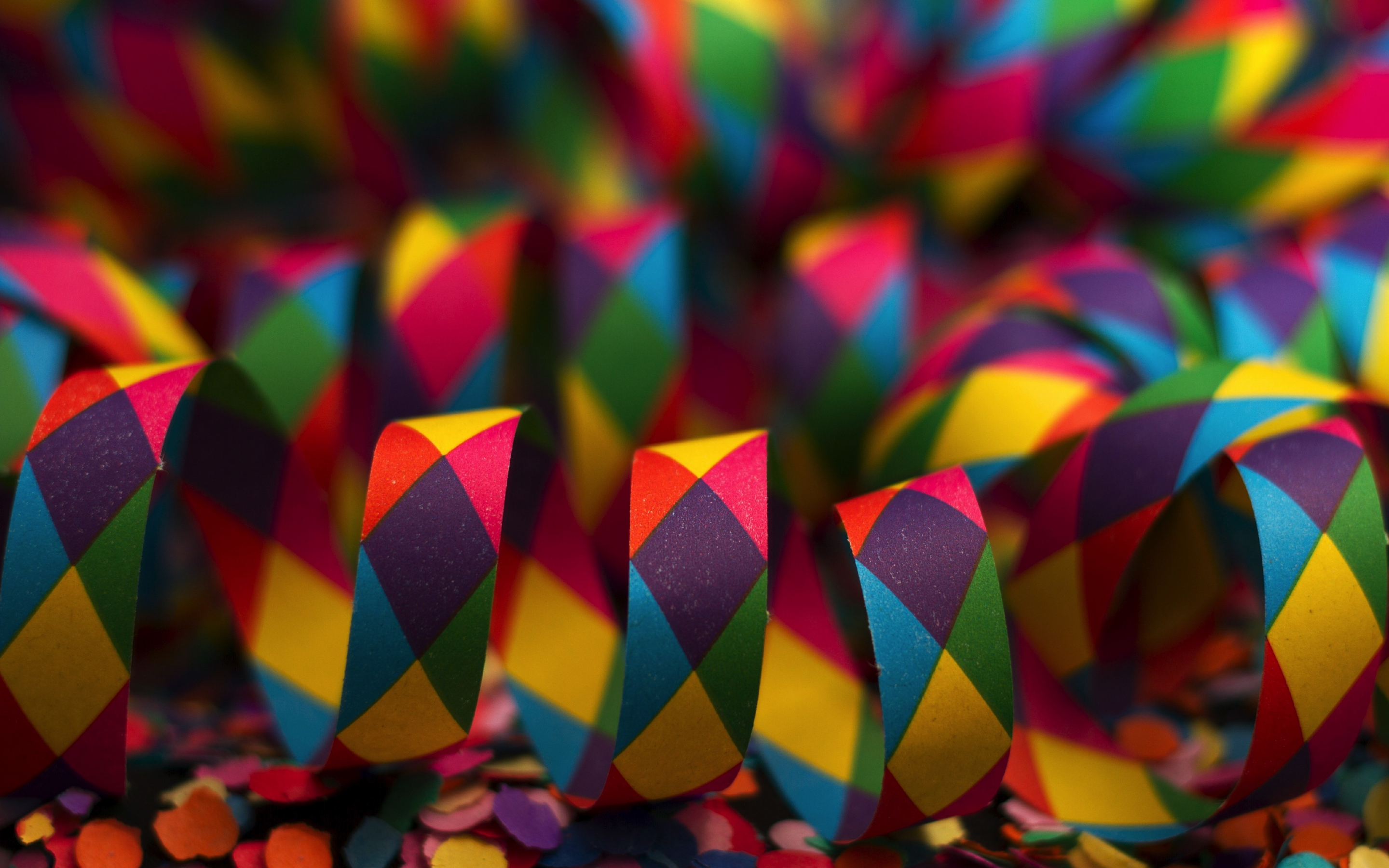 Colorful, paper, ribbons, carnival, 2880x1800 wallpaper