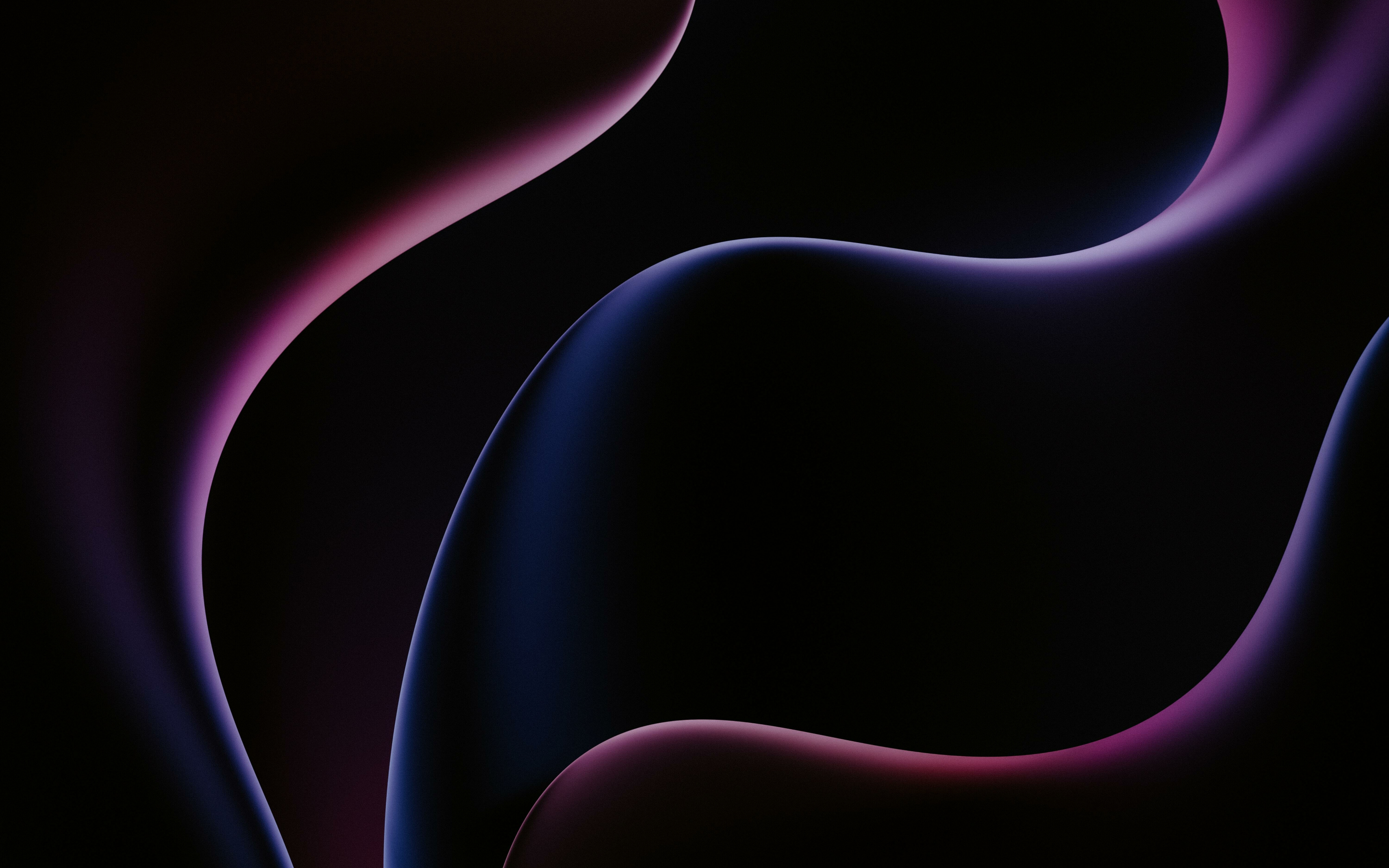 Dark waves, abstraction, art, 2880x1800 wallpaper