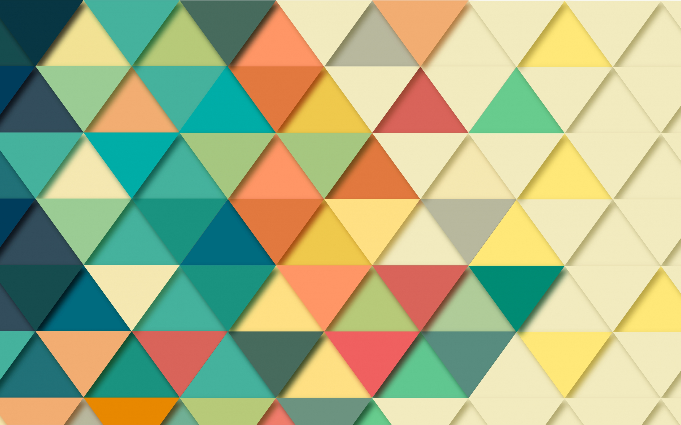 Colorful, triangles, abstract, 2880x1800 wallpaper