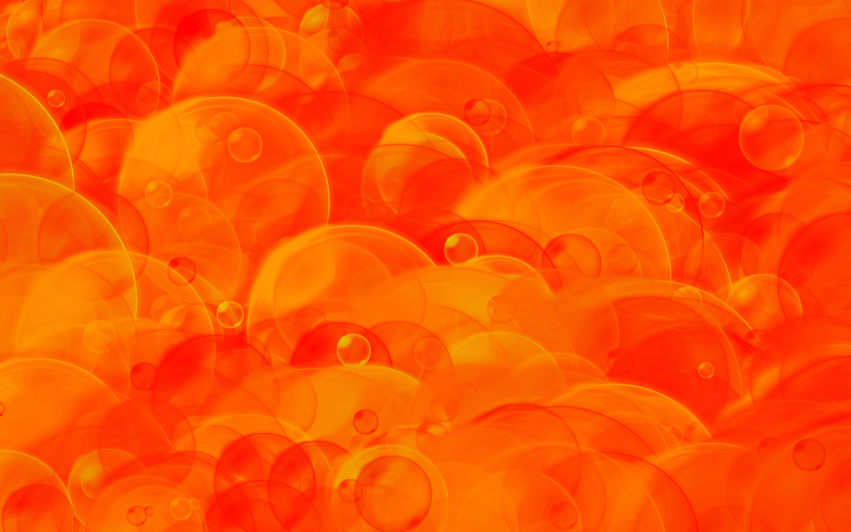 Texture, bubbles, digital art, orange, 2880x1800 wallpaper
