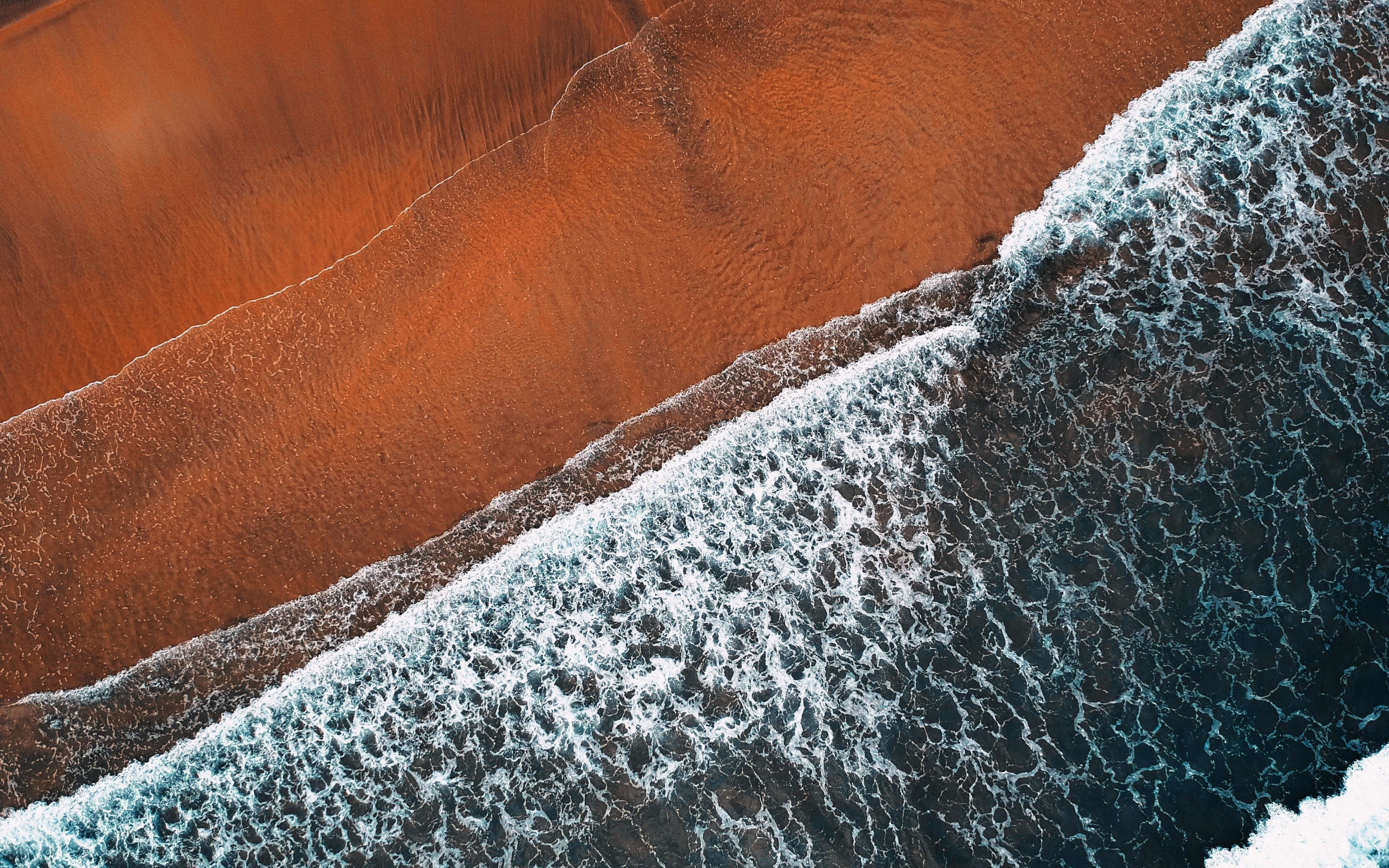 Exotic beach, aerial shot, beautiful, 2880x1800 wallpaper