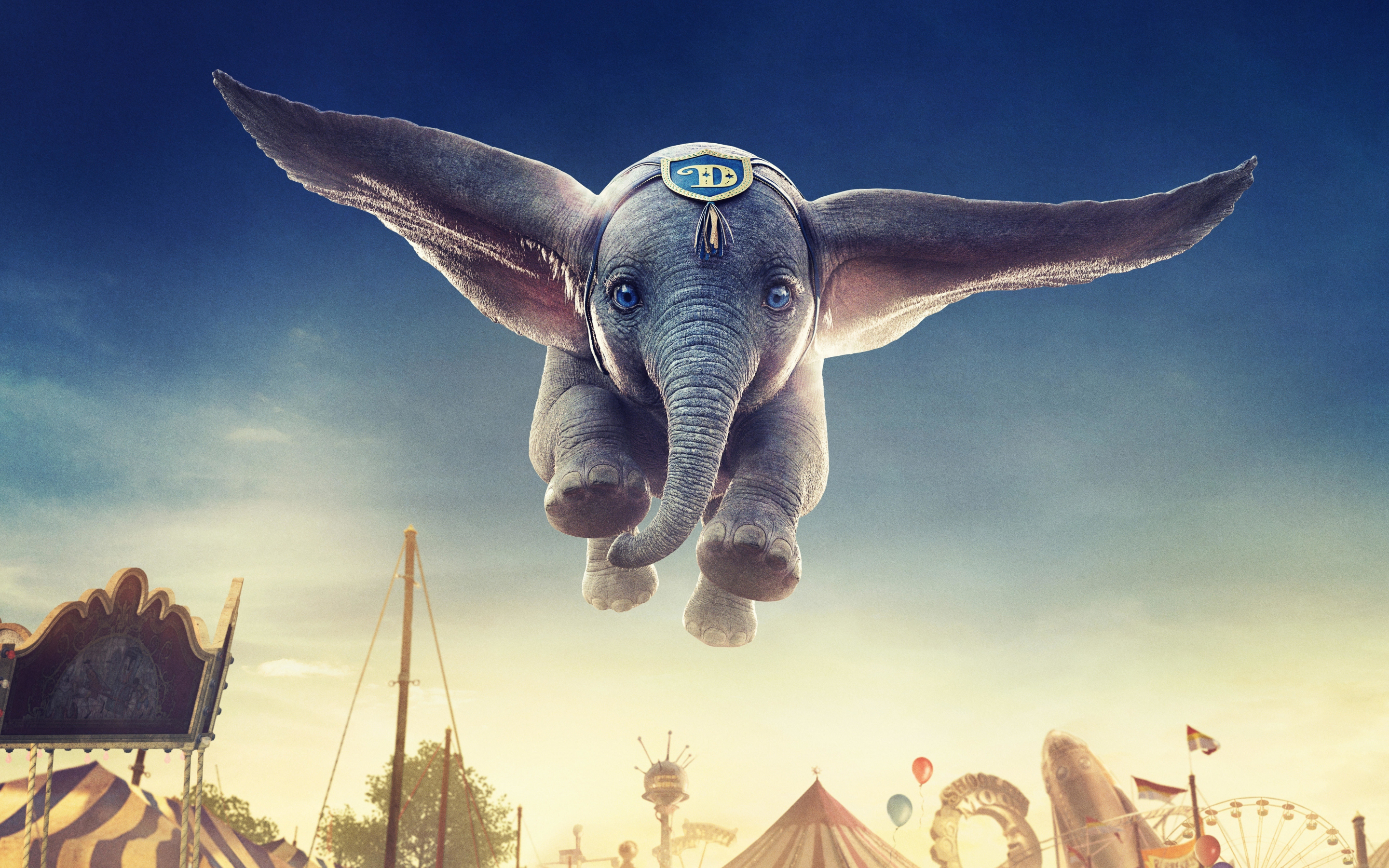 Flying elephant, Dumbo, 2019 movie, 2880x1800 wallpaper
