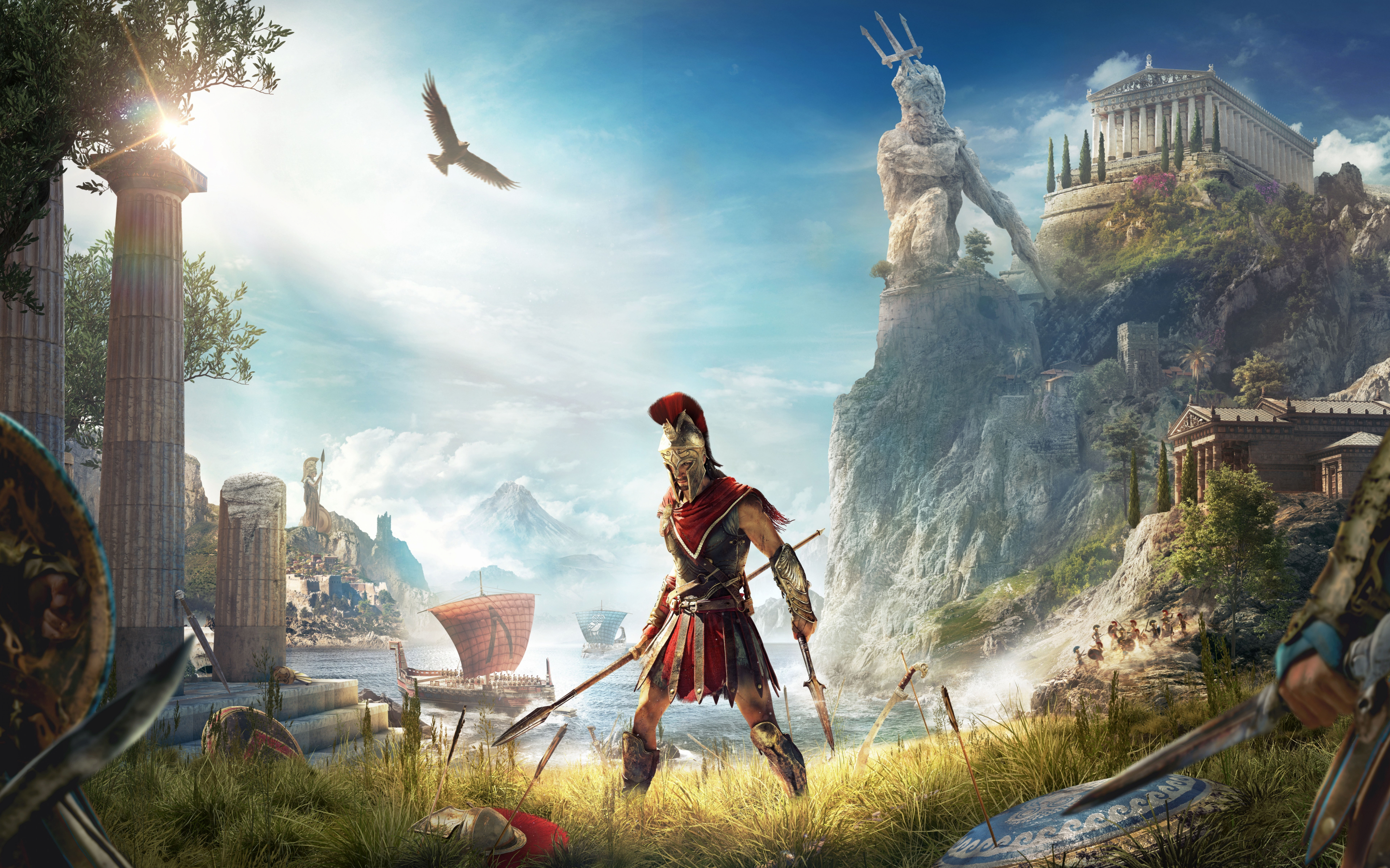 Assassin's Creed Odyssey, video game, warrior, 2880x1800 wallpaper