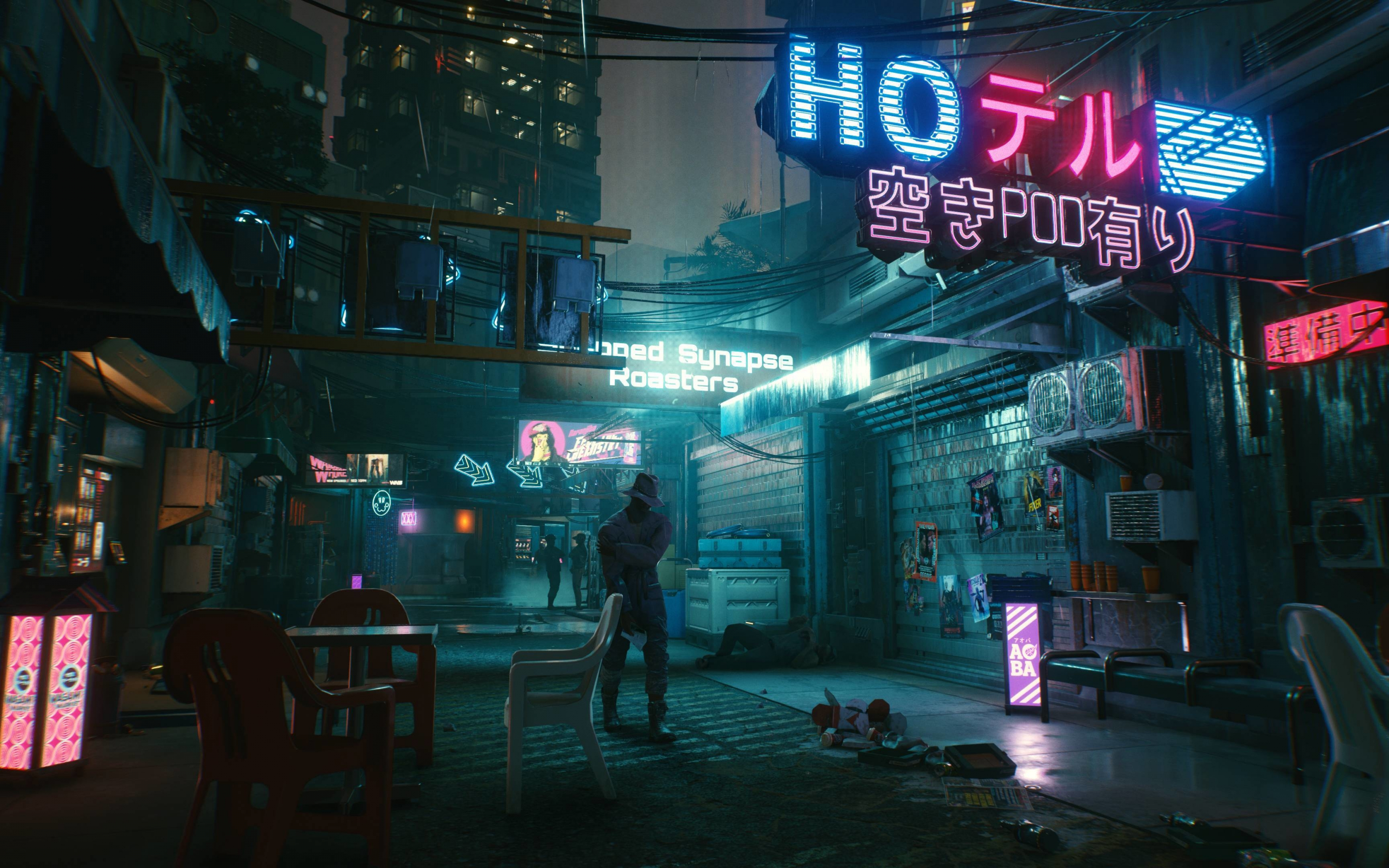 Night of city, video game, 2020, Cyberpunk 2077, 2880x1800 wallpaper