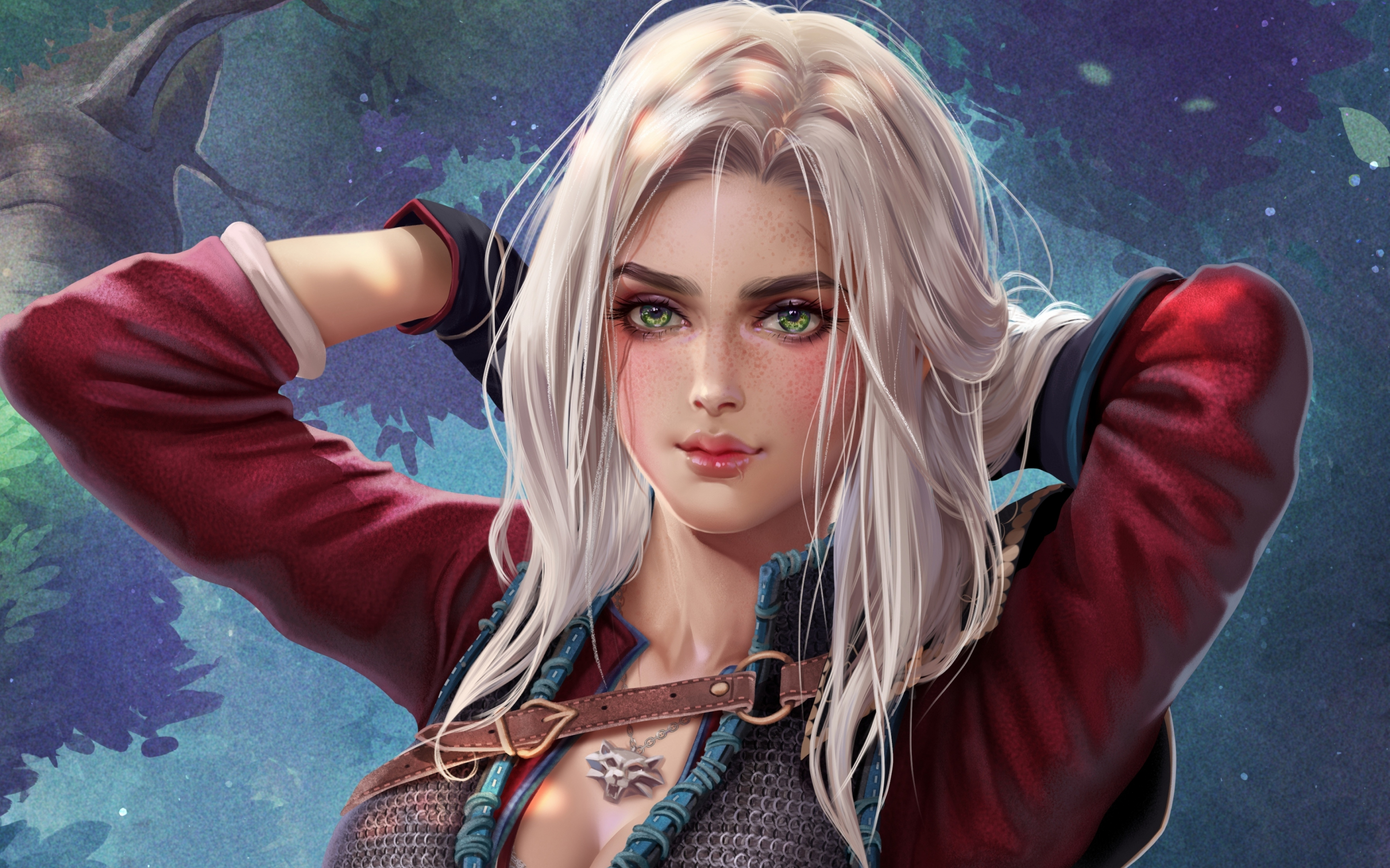 Cirilla of the witcher, game, fan art, 2880x1800 wallpaper