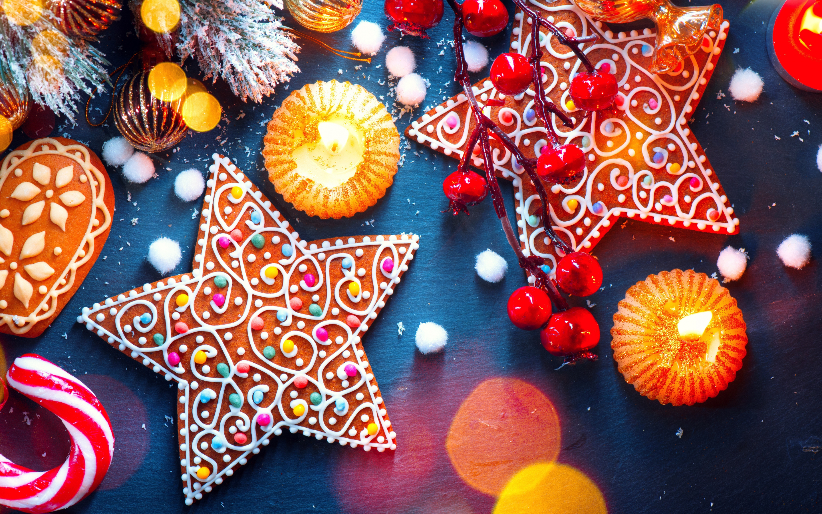 Holiday, colorful cookies, 2880x1800 wallpaper