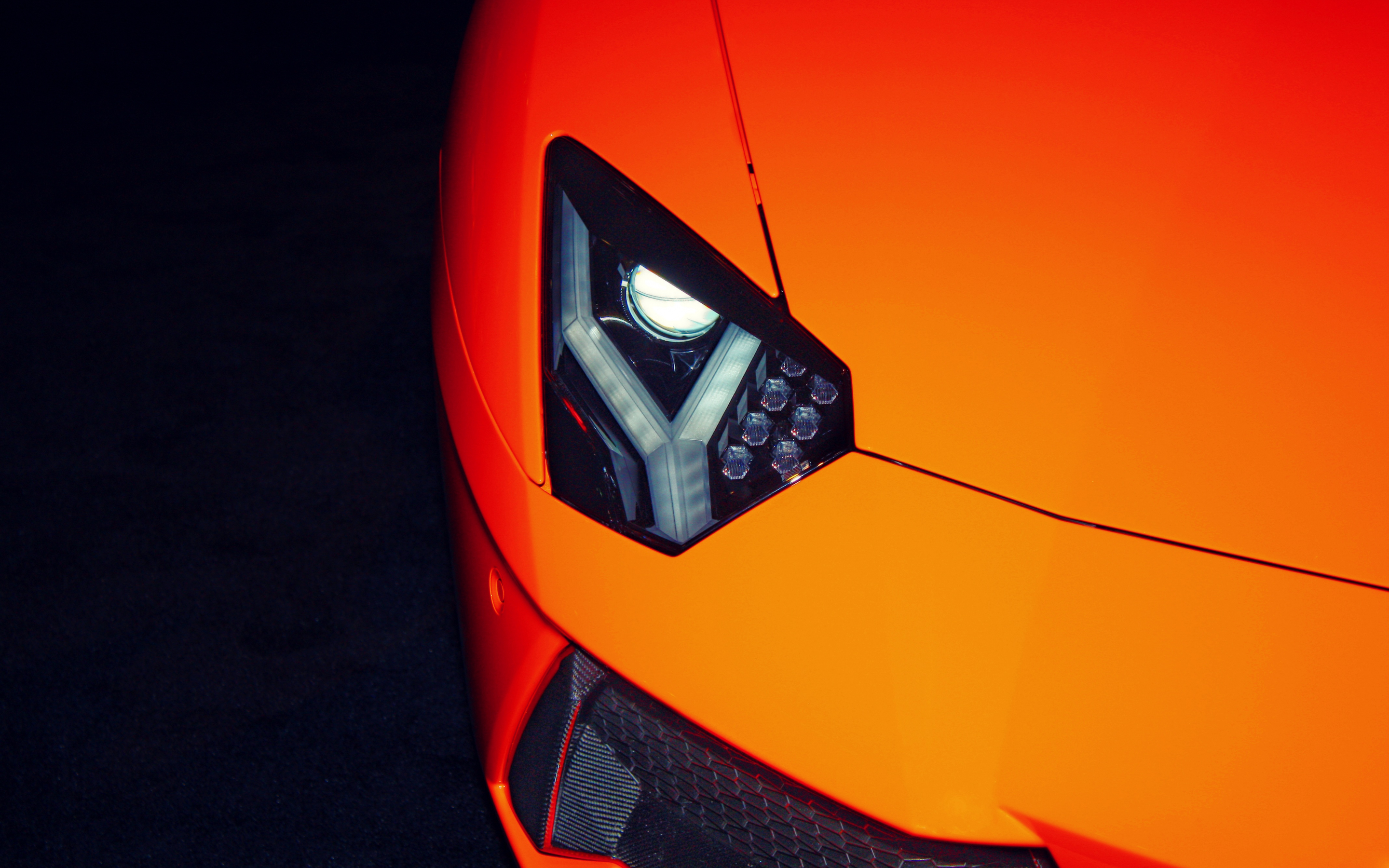 Exotic car, Lamborghini, headlight, 2880x1800 wallpaper