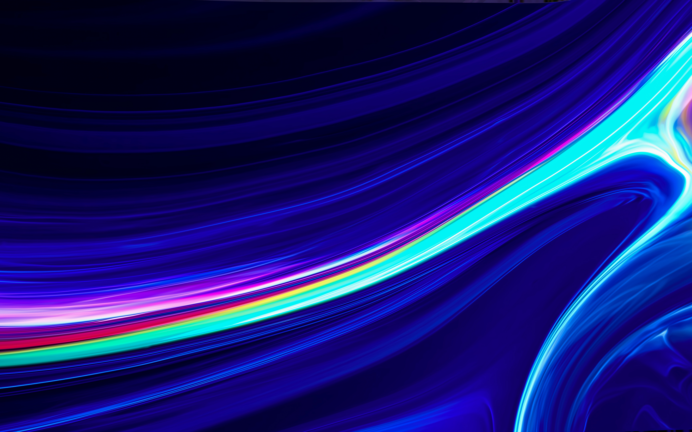 Abstract, blue texture, colorful glow, LED, art, 2880x1800 wallpaper