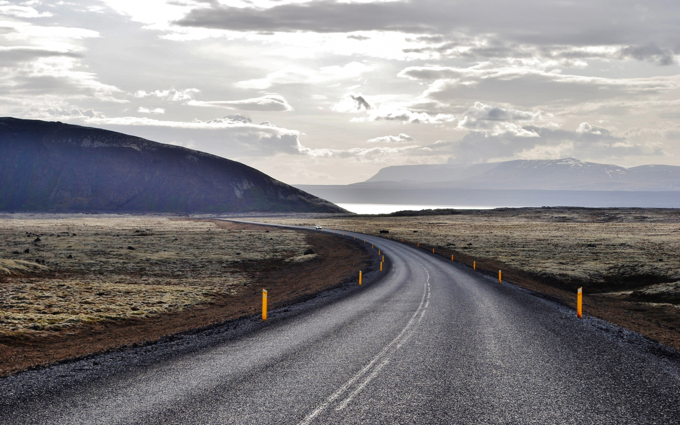 Road, landscape, sky, highway, 2880x1800 wallpaper
