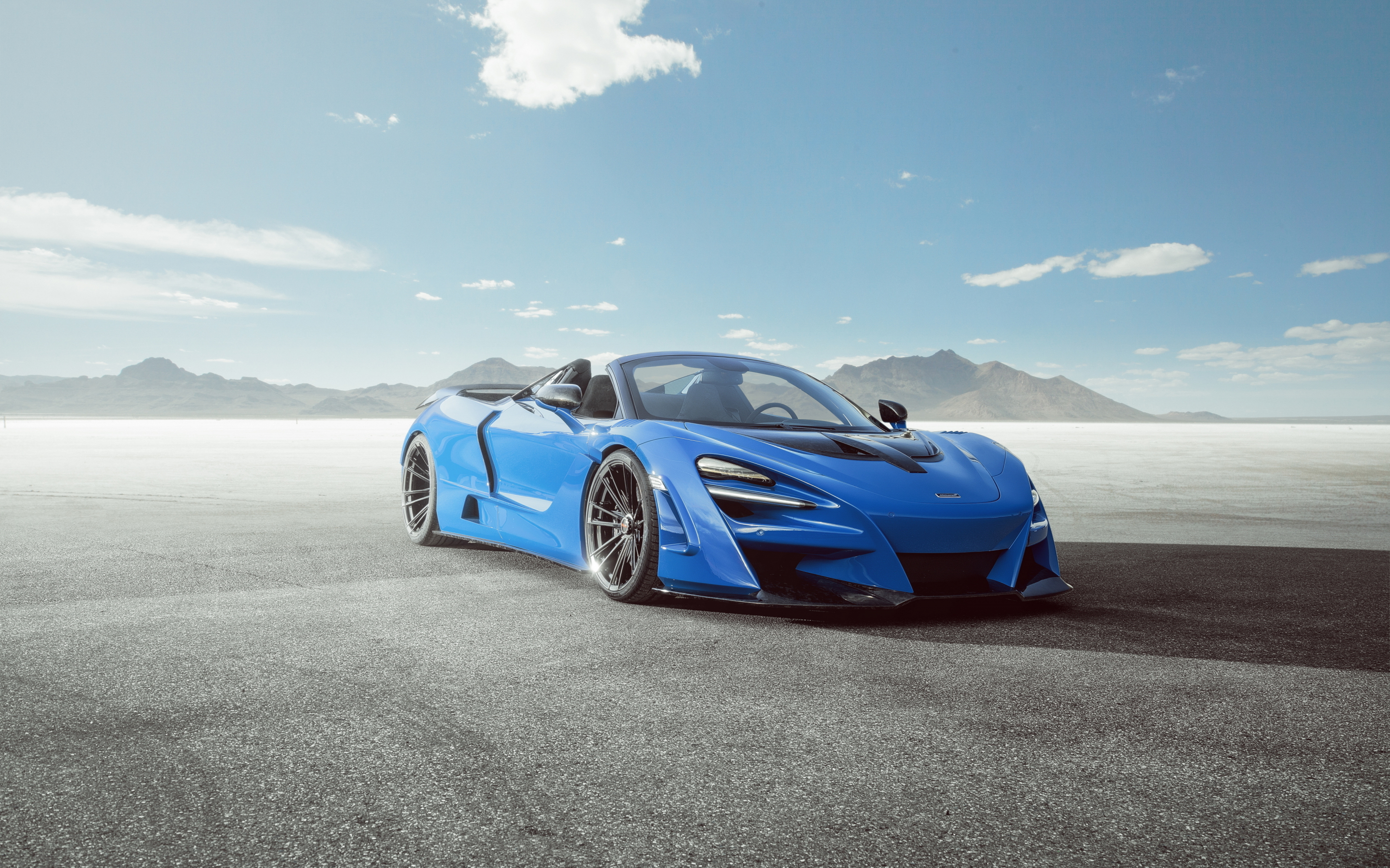 Blue car, 2020 McLaren 720S N-Largo, 2880x1800 wallpaper